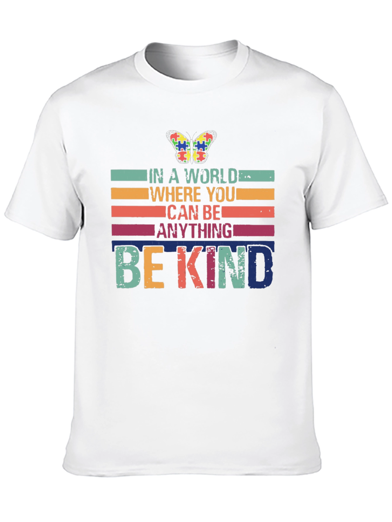 Black Be Kind Autism Awareness Graphic Tee view 10