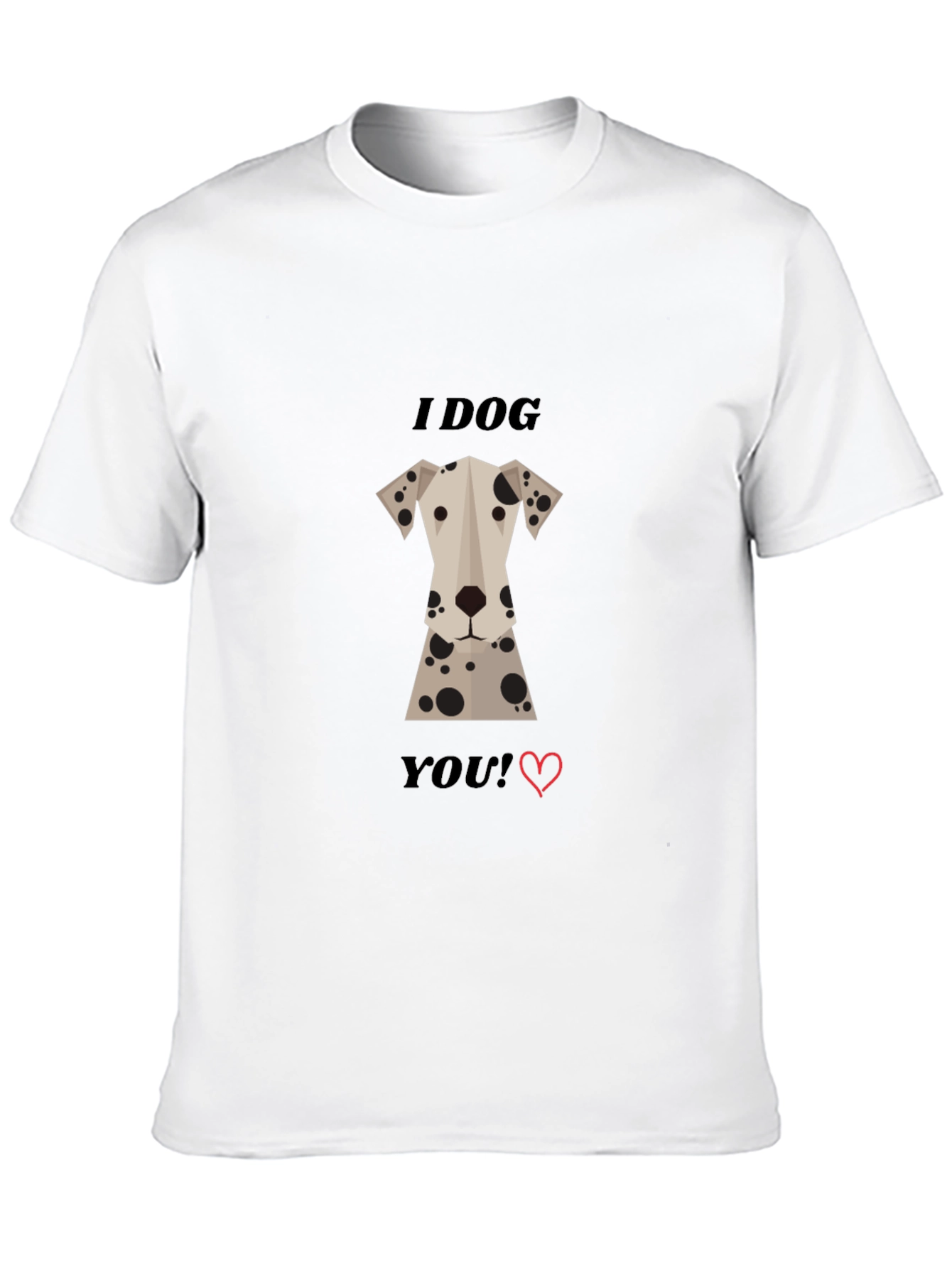 Black I Dog You! Dalmatian Graphic Tee - Black Cotton Blend view 10