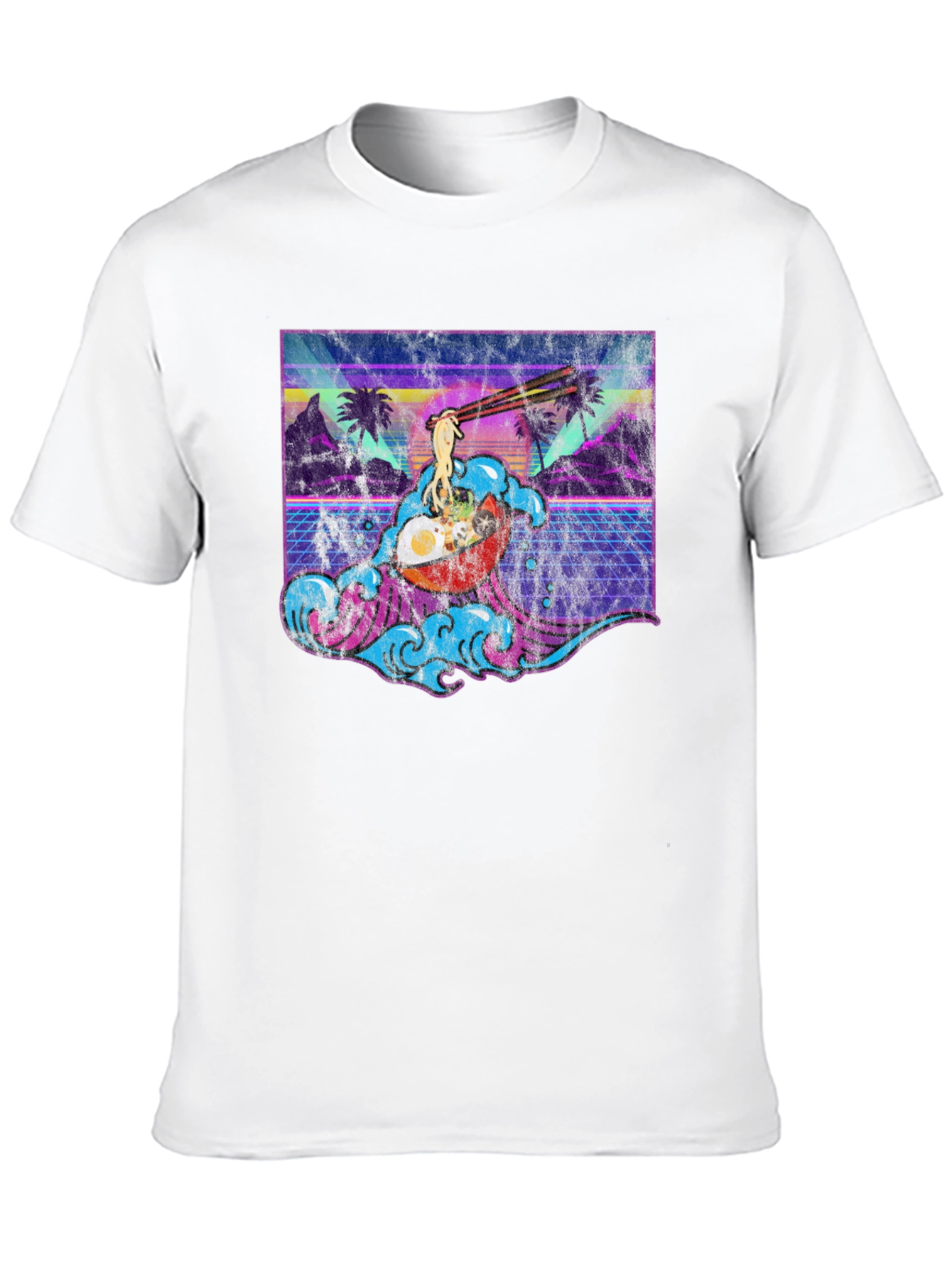 Black Ramen Wave Graphic Tee view 10