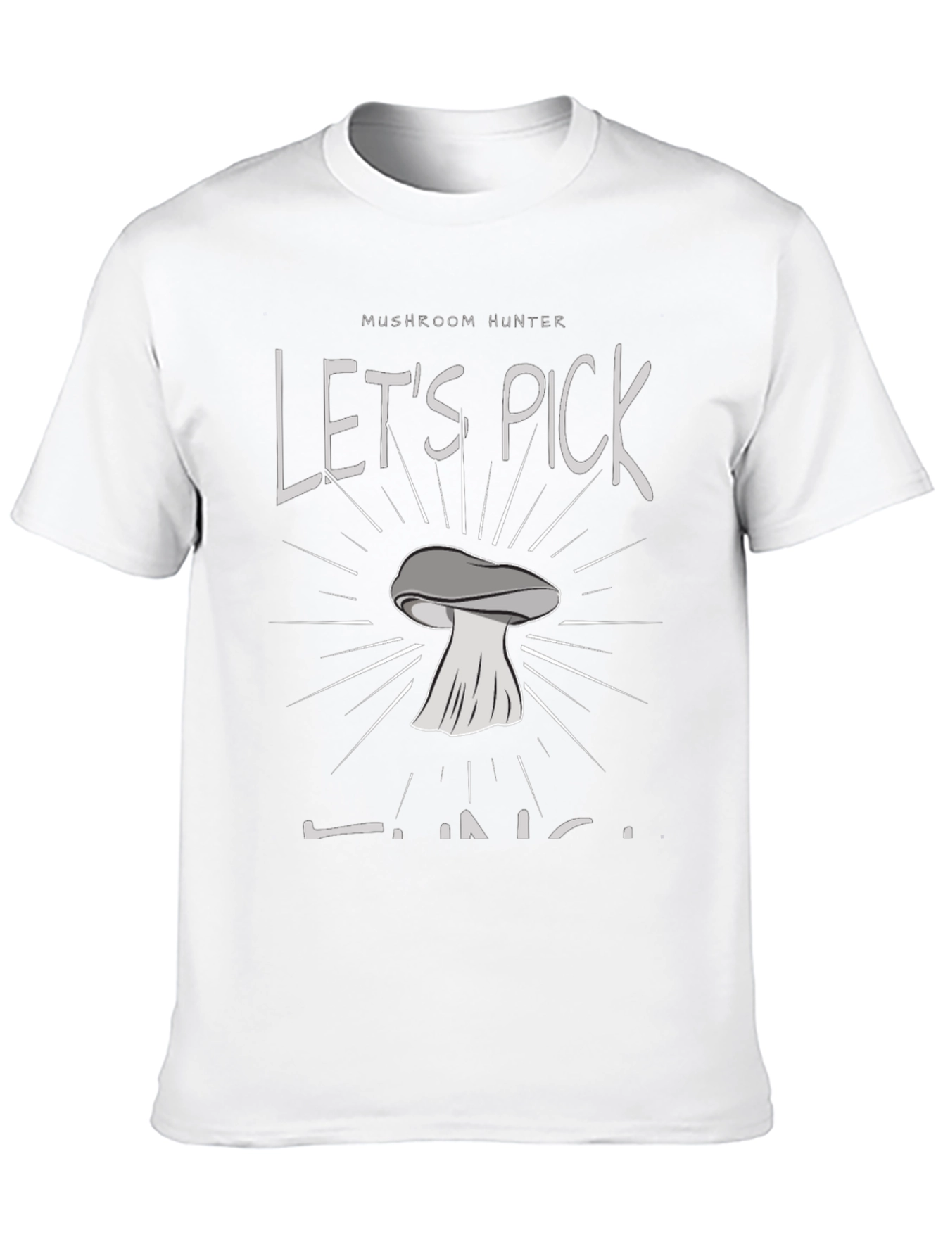 Black Mushroom Hunter Graphic Tee - Let's Pick Fungi! view 10
