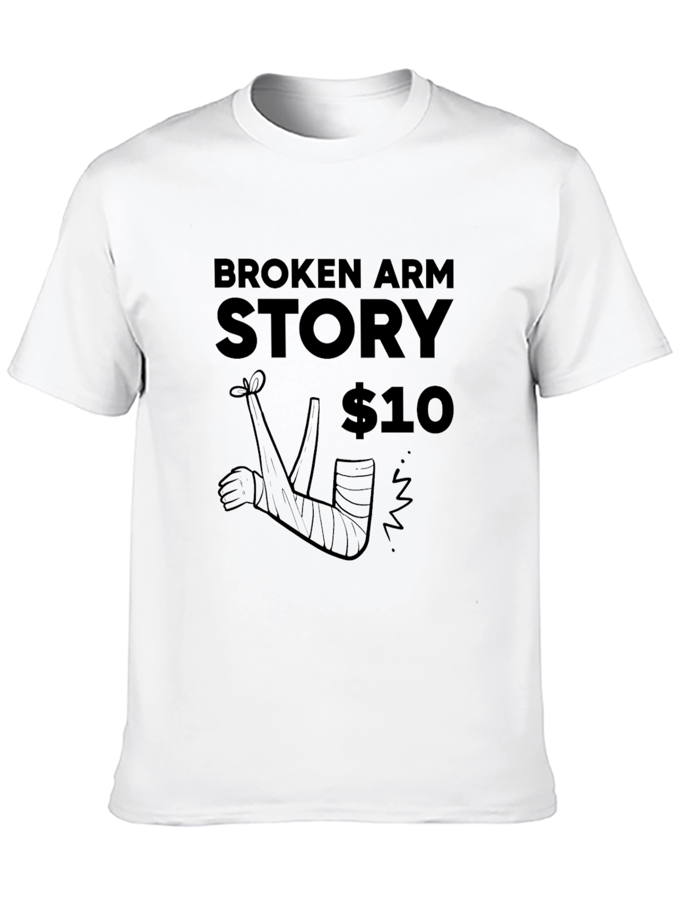 Black Broken Arm Story Graphic Novelty T-Shirt view 10