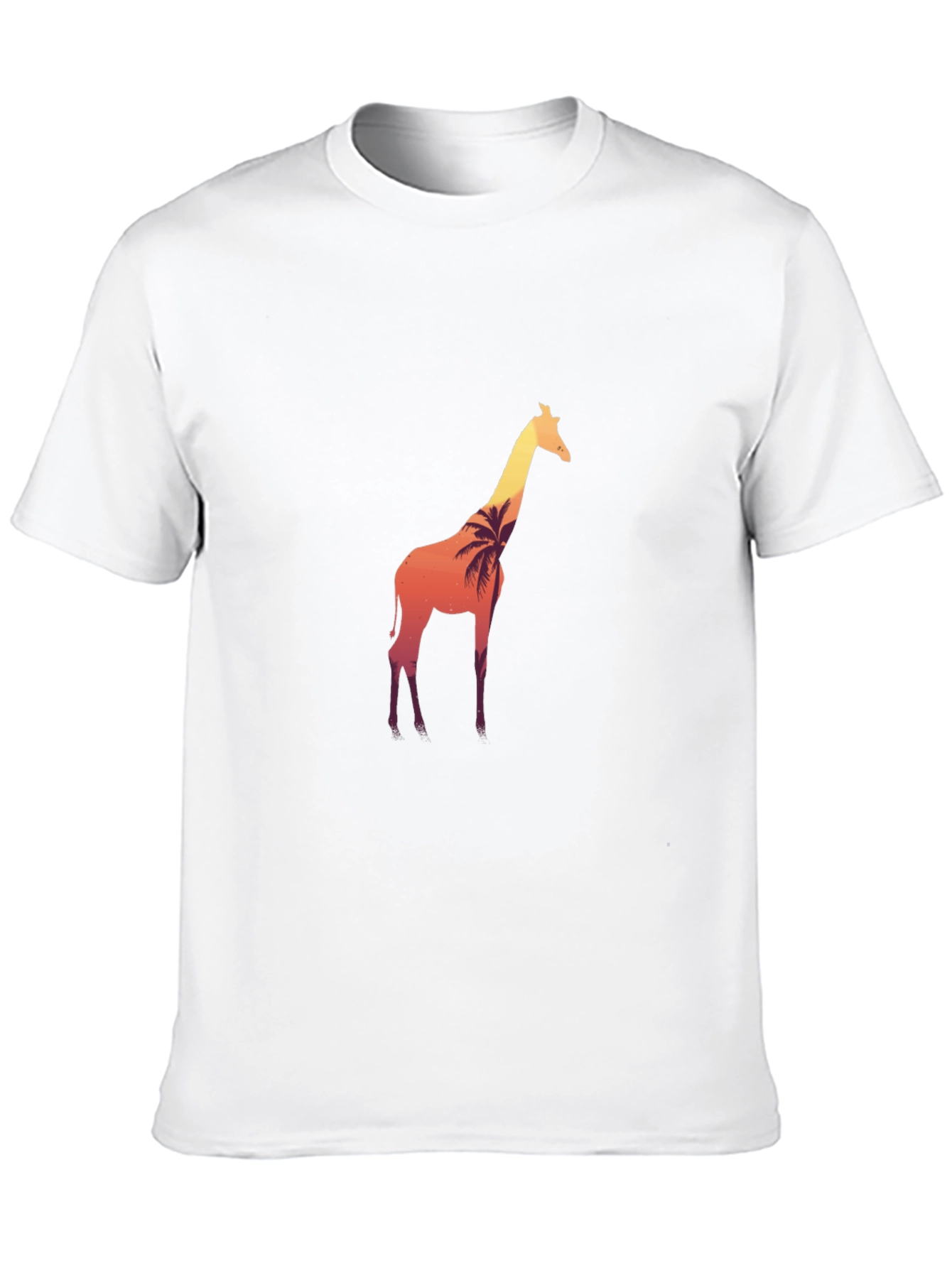 Black Giraffe Sunset Graphic T-Shirt view 10