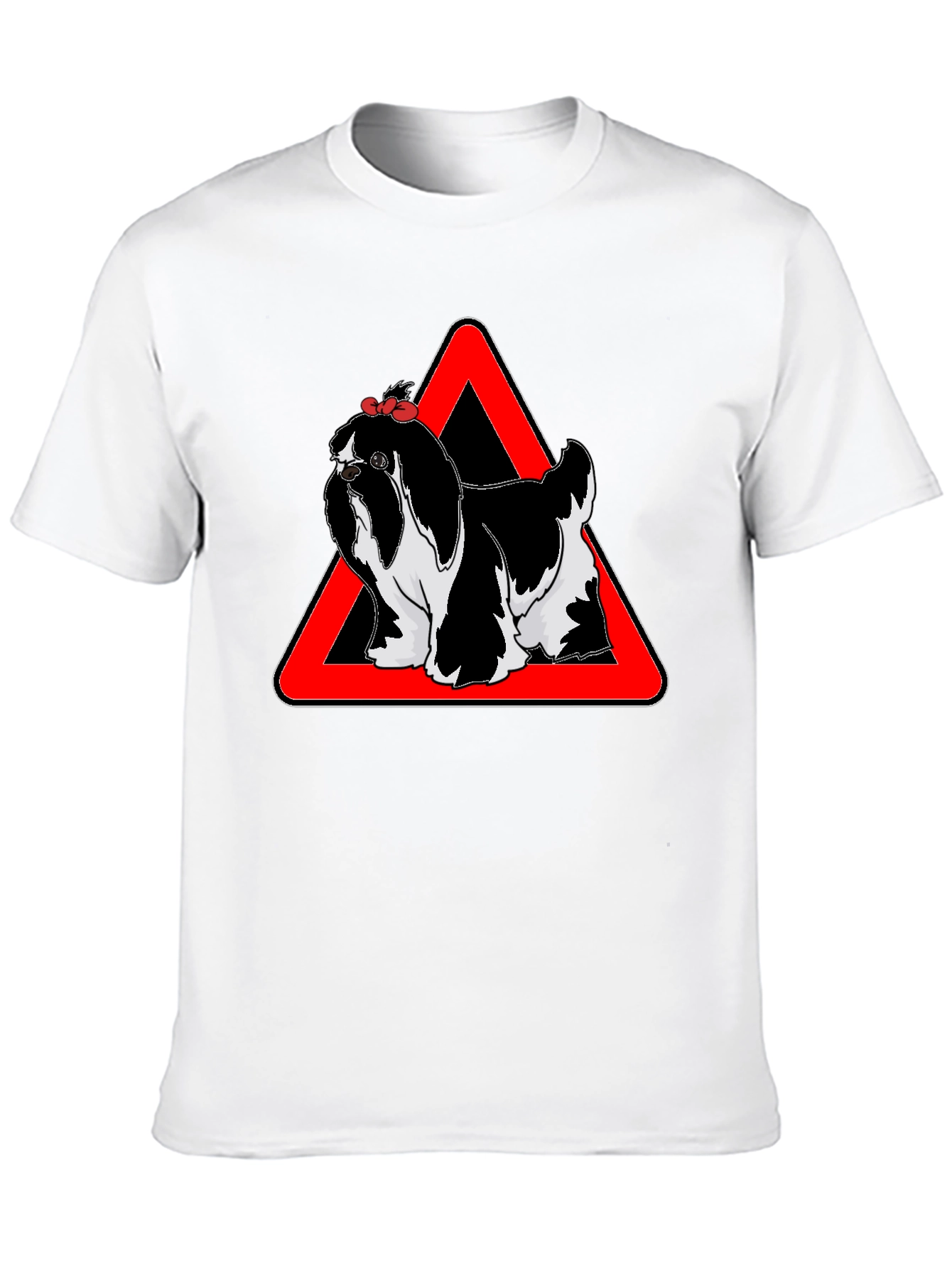 Black Dog Warning T-Shirt, Graphic Tee, Novelty Shirt view 10