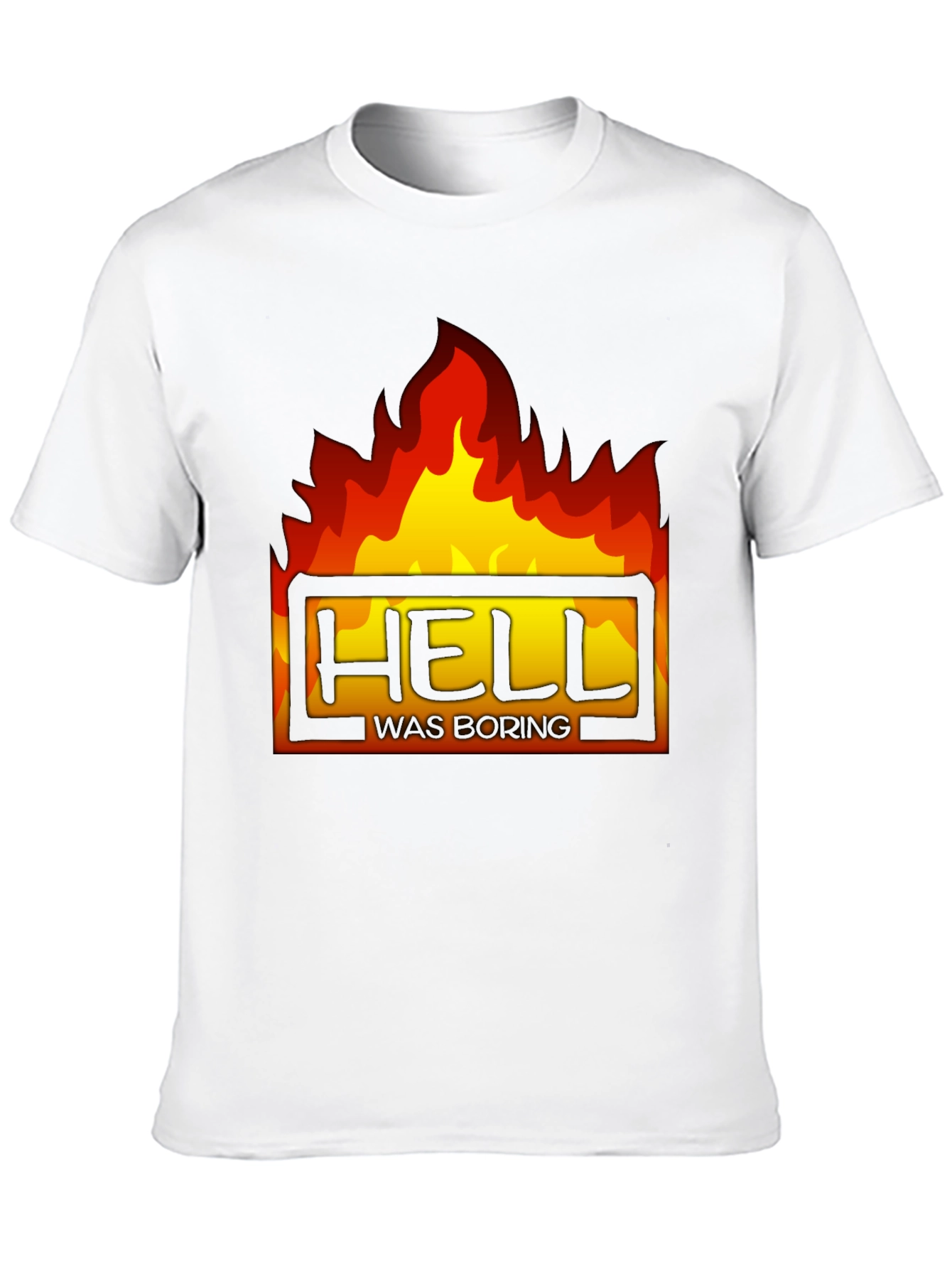 Black Hell Was Boring Graphic Tee - Black T-Shirt view 10