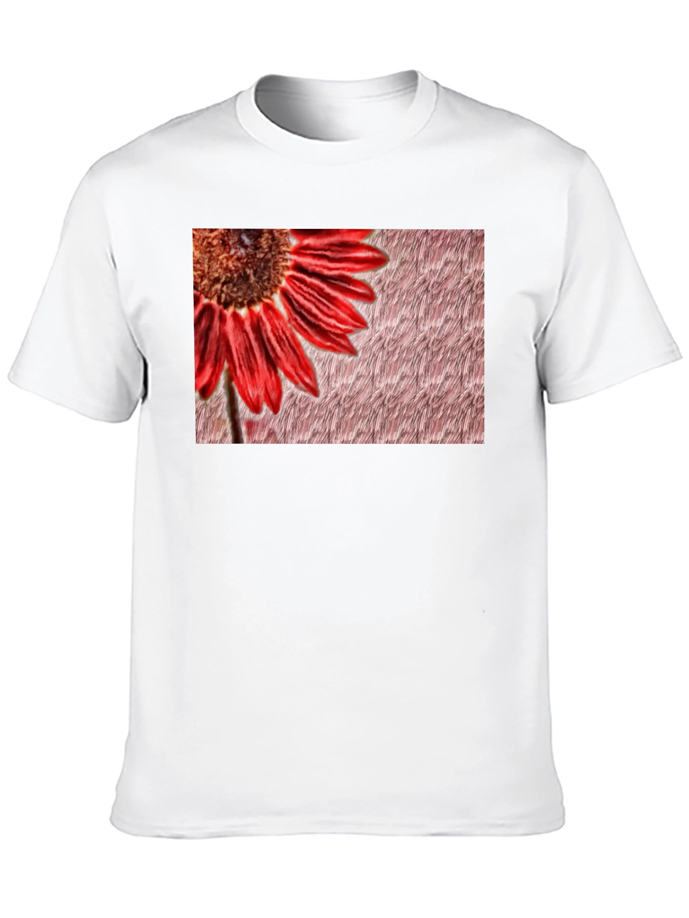 Black Red Flower Graphic Print Black Tee view 10