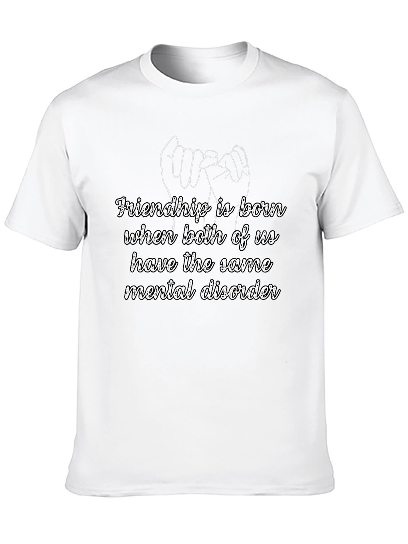 Black Friendship Mental Disorder Graphic Tee view 10