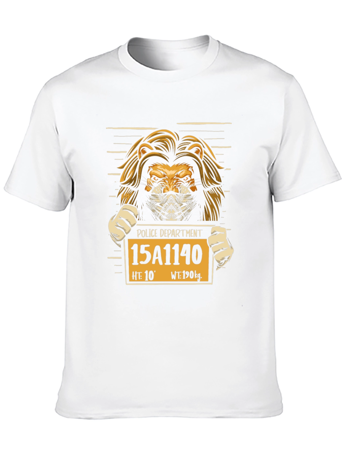 Black Lion Mugshot Graphic T-Shirt - Black view 10