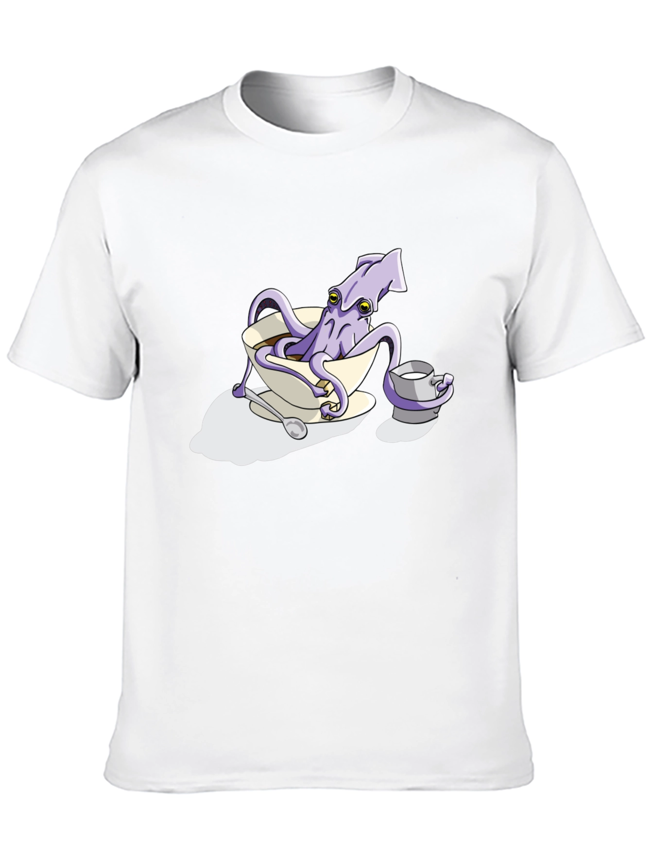 Black Squid in a Teacup Graphic Tee view 10