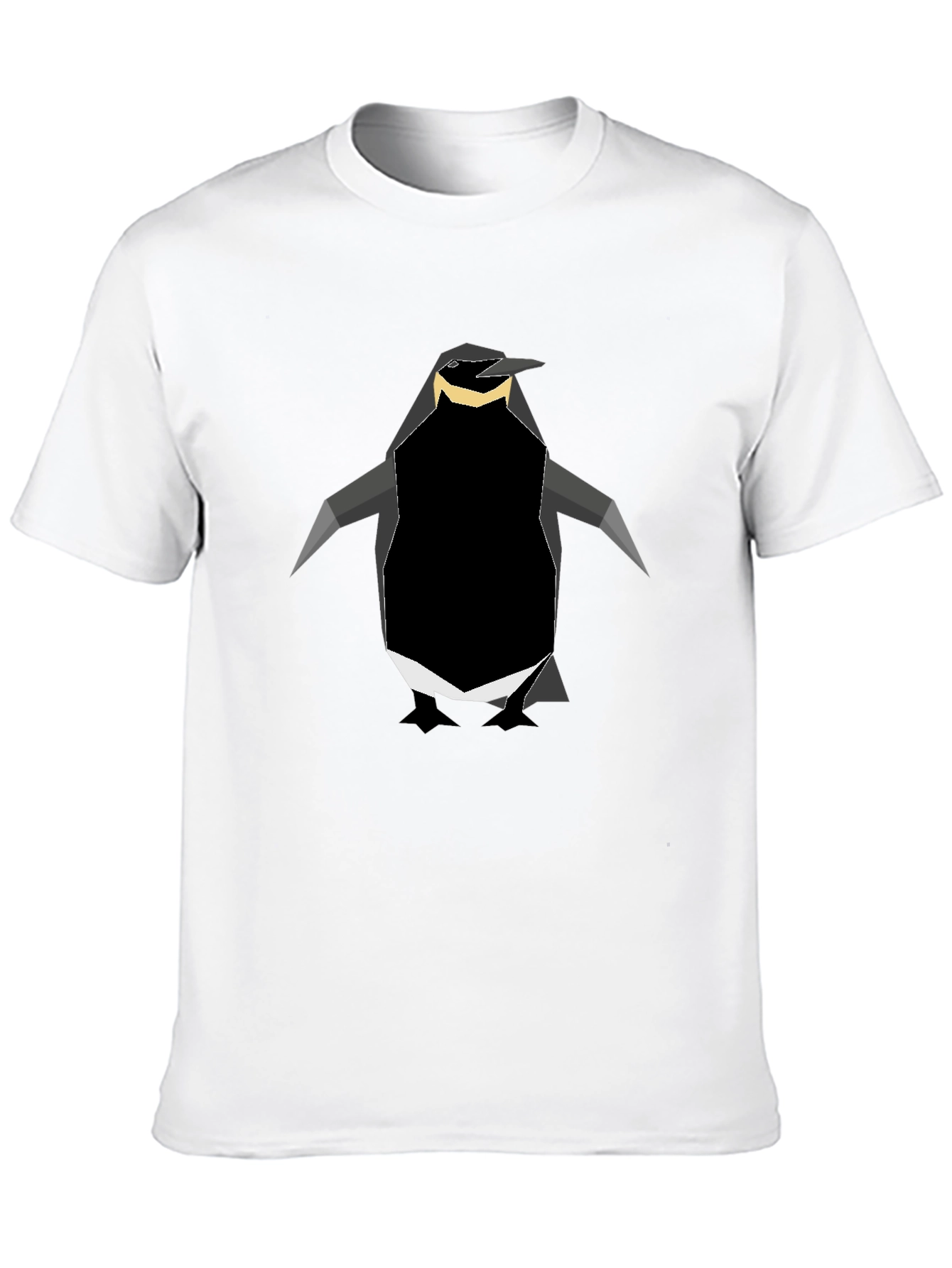 Black Geometric Penguin Graphic Tee - Black view 10