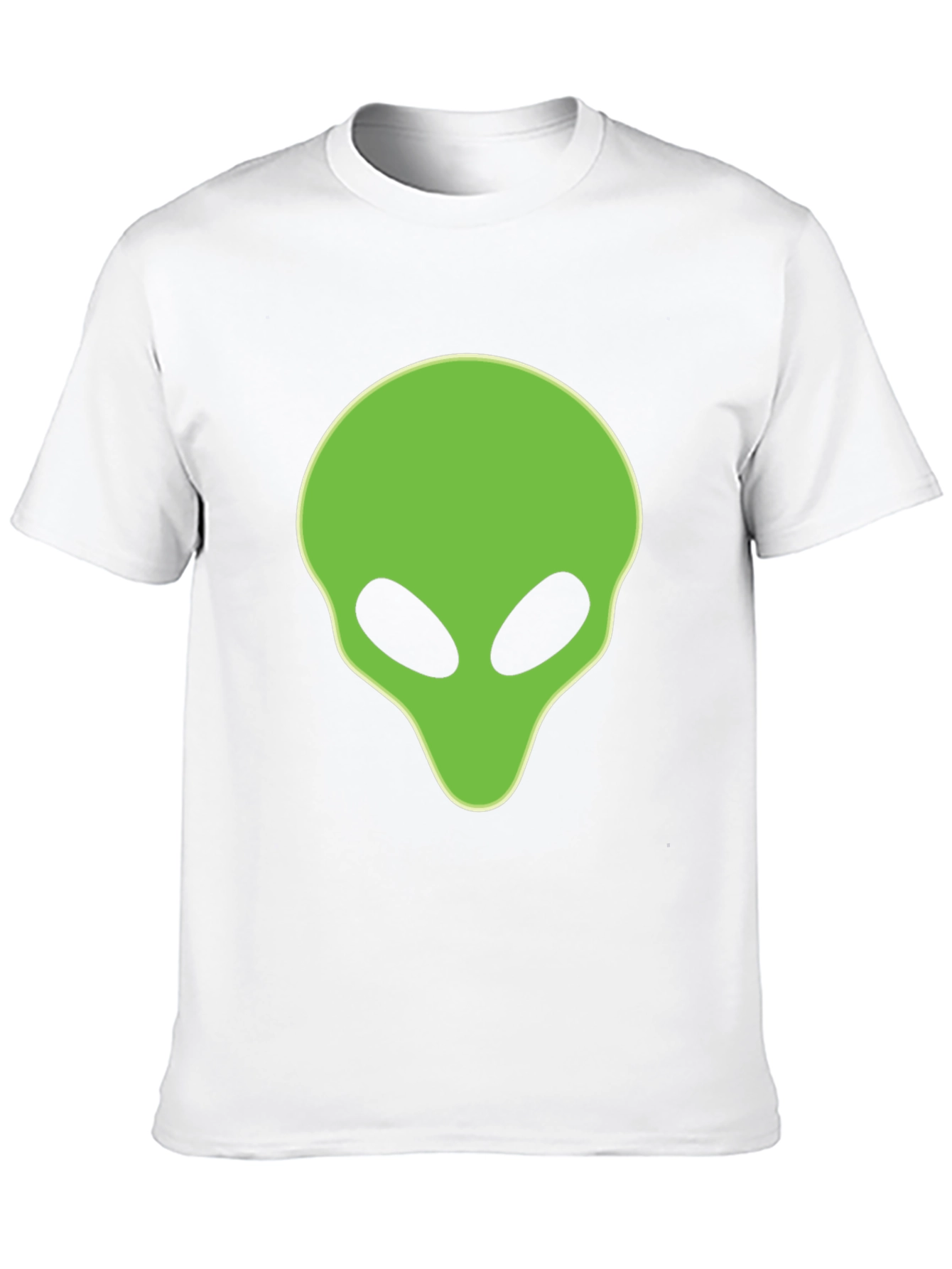 Alien Head Graphic Tee - Black Cotton T-Shirt - 10