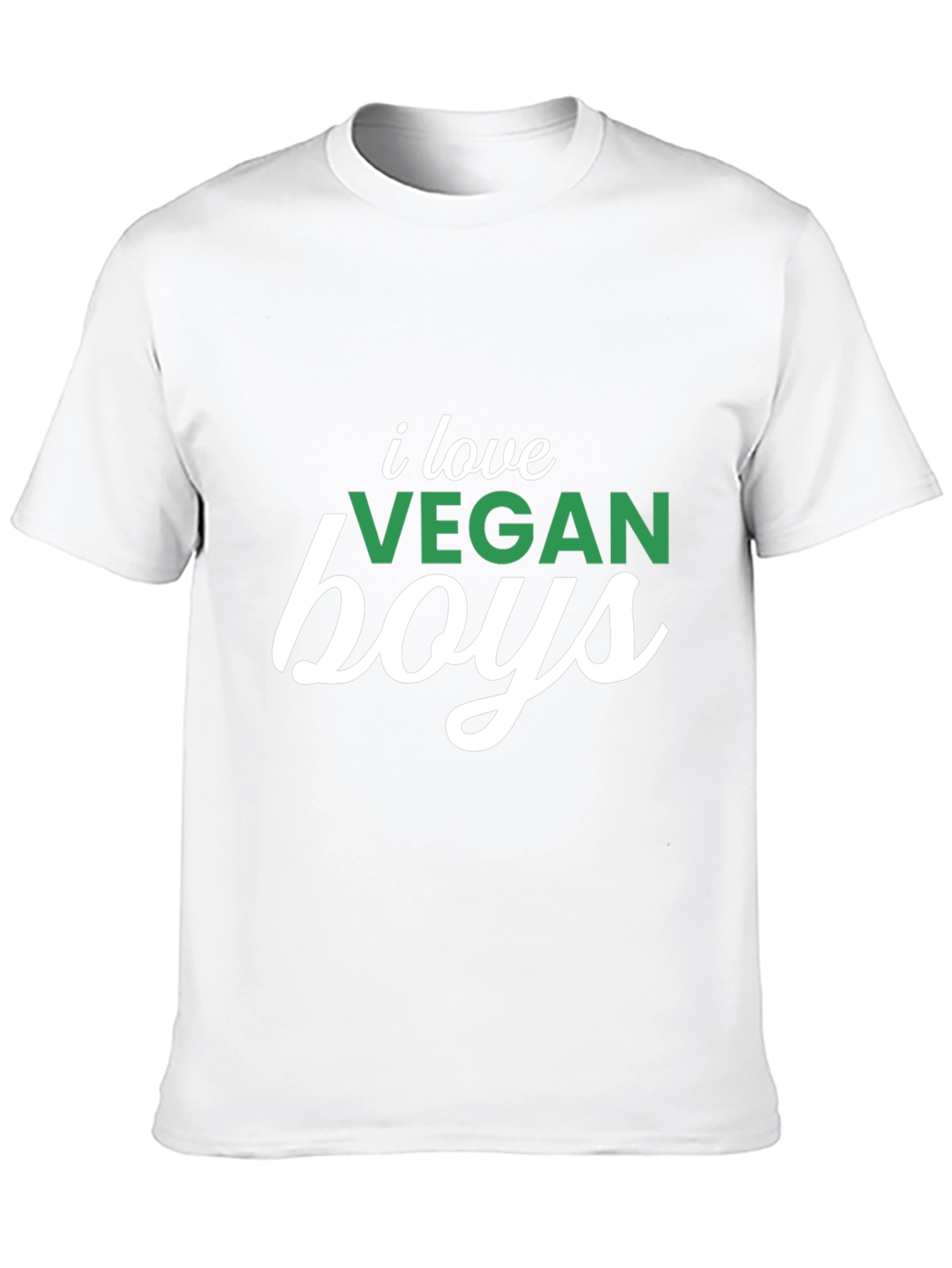Black I Love Vegan Boys Graphic Tee - Unisex view 10