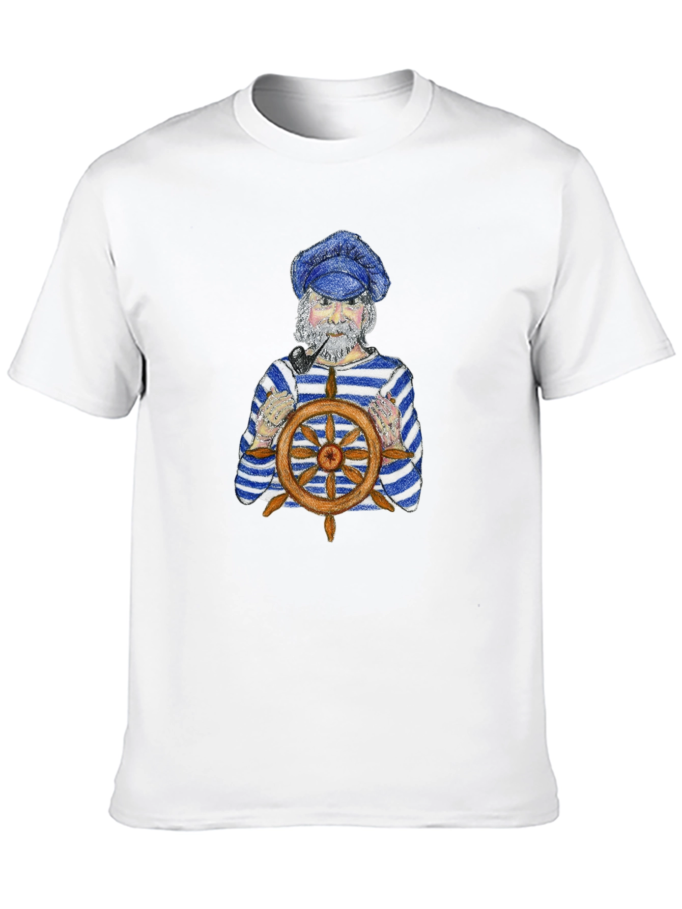 Black Nautical Captain Graphic T-Shirt view 10