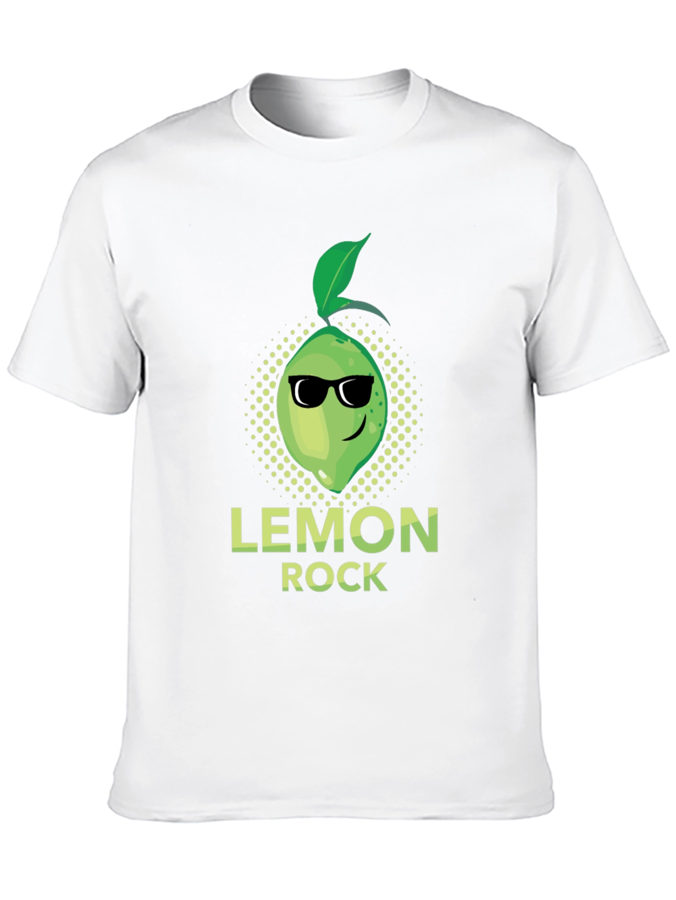 Black Lemon Rock Graphic Tee - Cool Fruit Design T-Shirt view 10
