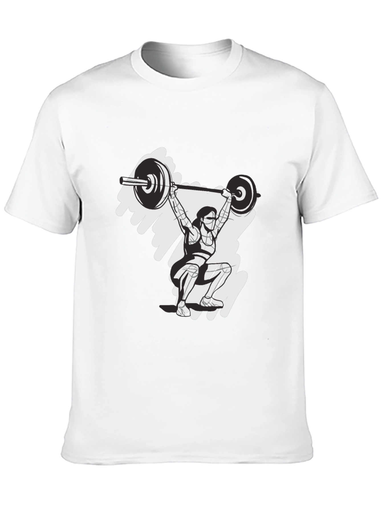 Black Weightlifting Woman Graphic T-Shirt - Black view 10