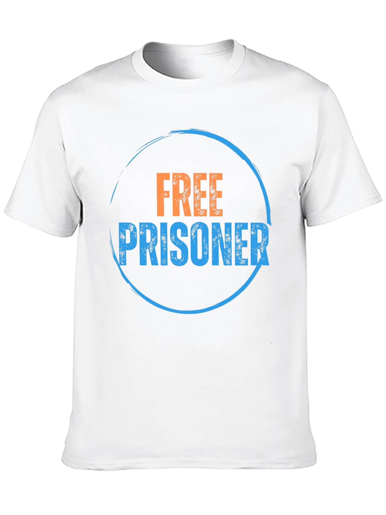 Black Free Prisoner Graphic T-Shirt - Black Crew Neck Tee view 10