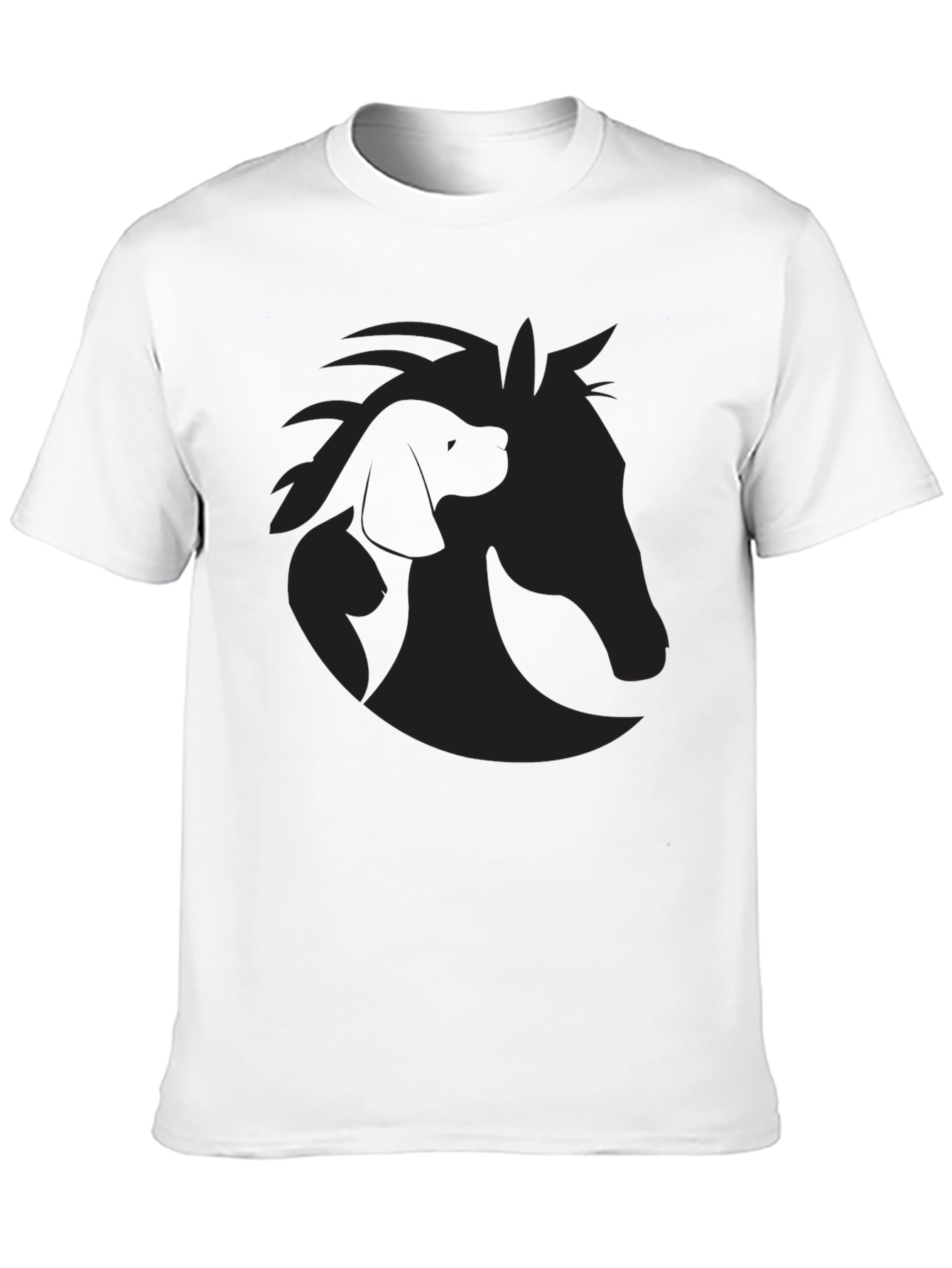 Black Equine & Canine Silhouette Graphic Tee view 10