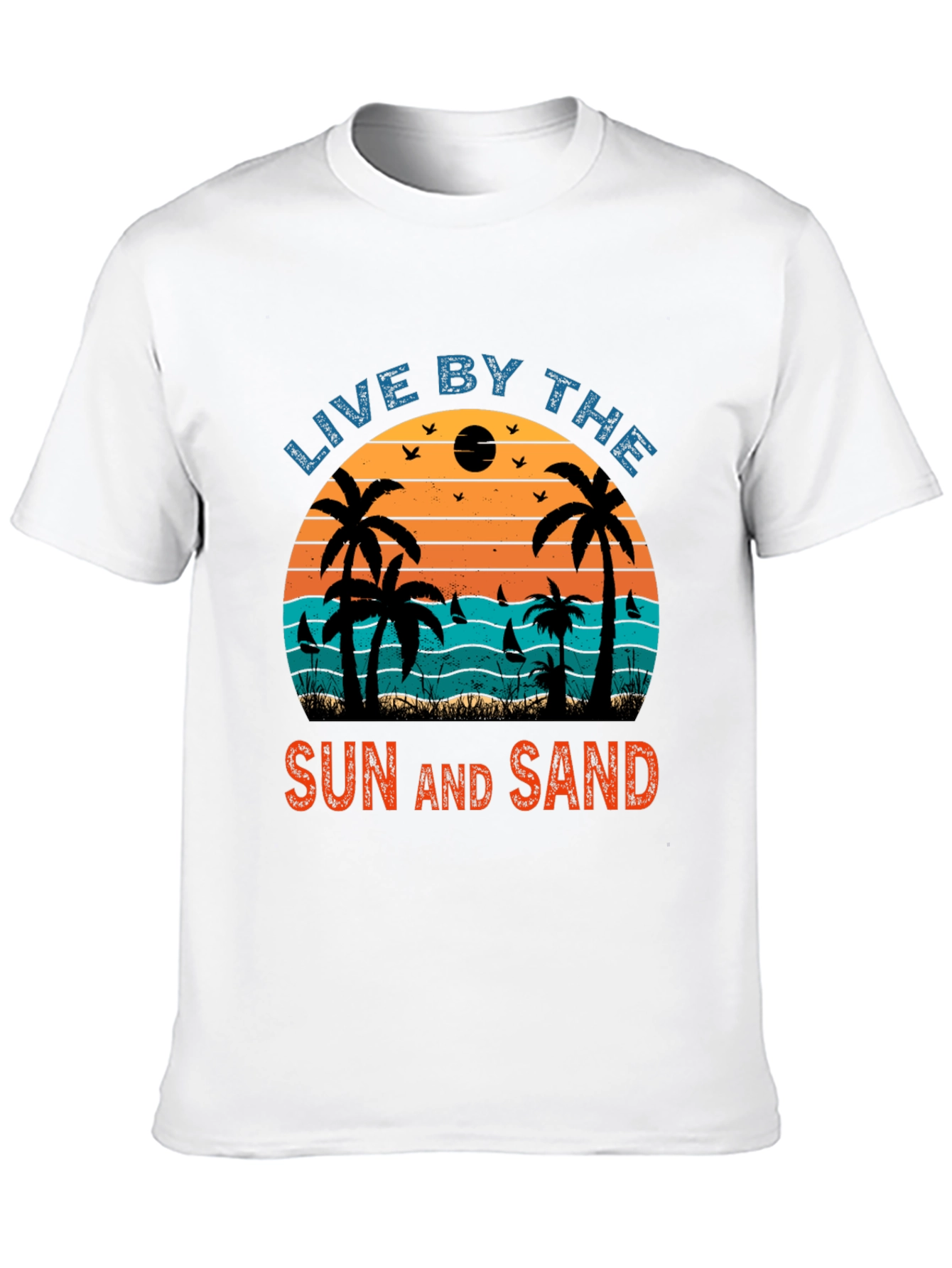 Black Live By The Sun and Sand Graphic T-Shirt view 10