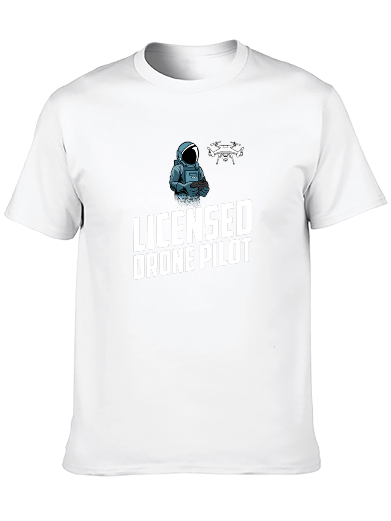 Black Licensed Drone Pilot Graphic T-Shirt view 10
