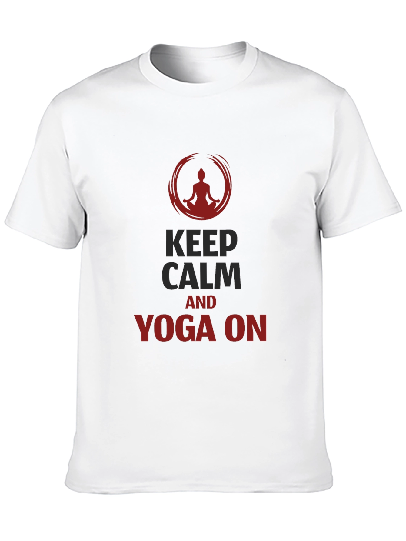 Black Keep Calm Yoga T-Shirt - Men's Black Tee view 10