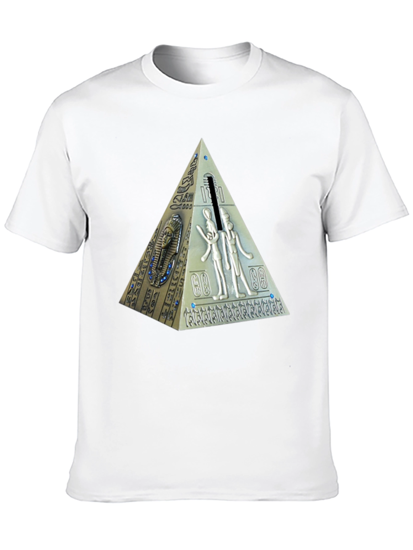 Black Egyptian Pyramid Graphic T-Shirt - Black view 10