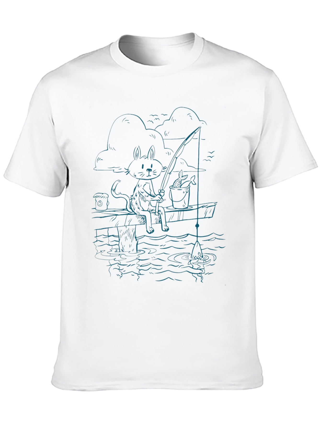 Black Cat Fishing T-Shirt - Relaxed Fit view 10