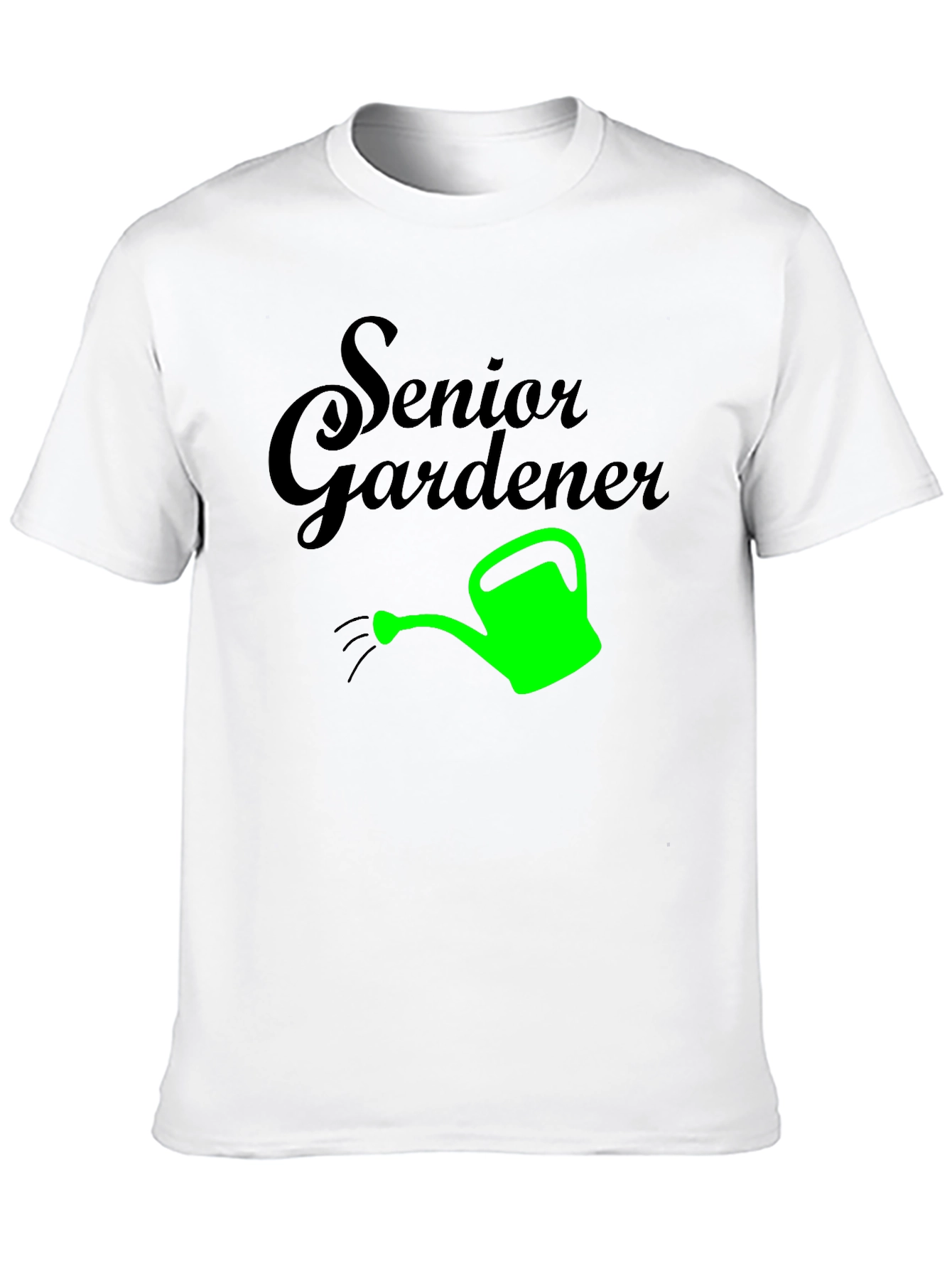 Black Senior Gardener T-Shirt - Black Graphic Tee view 10