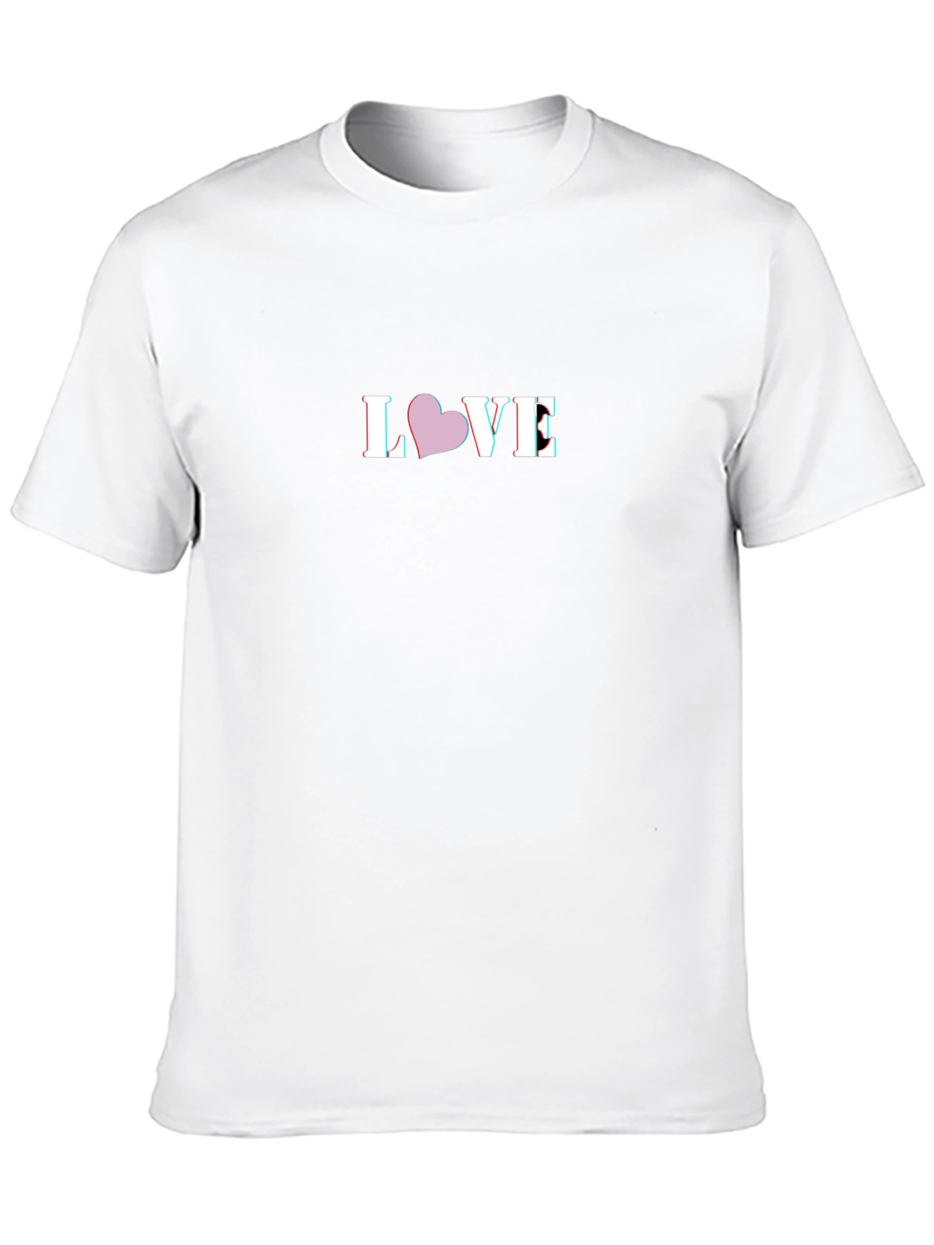 Black Love Heart Graphic Black T-Shirt view 10