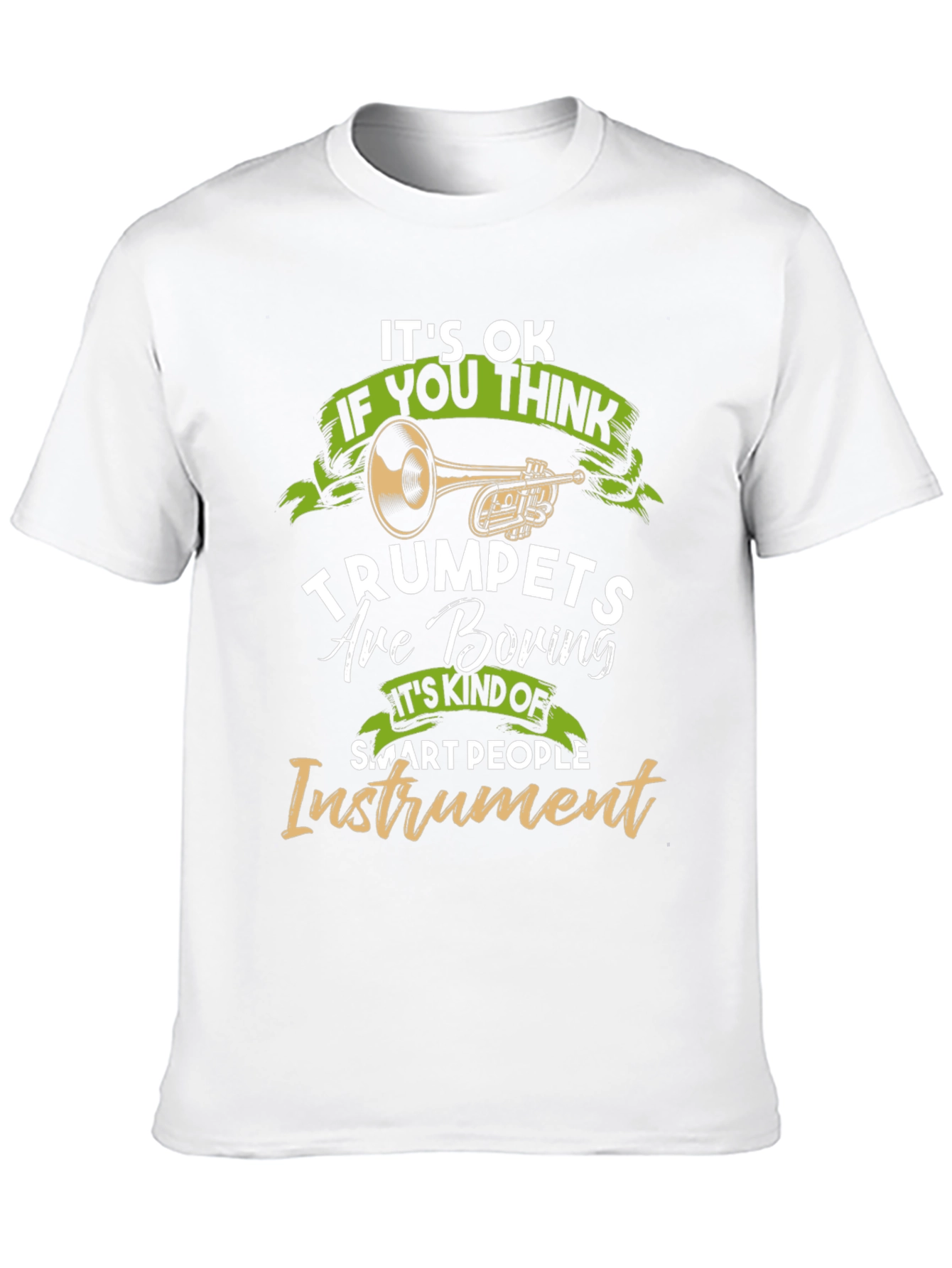 Black Funny Trumpet Player Graphic T-Shirt view 10