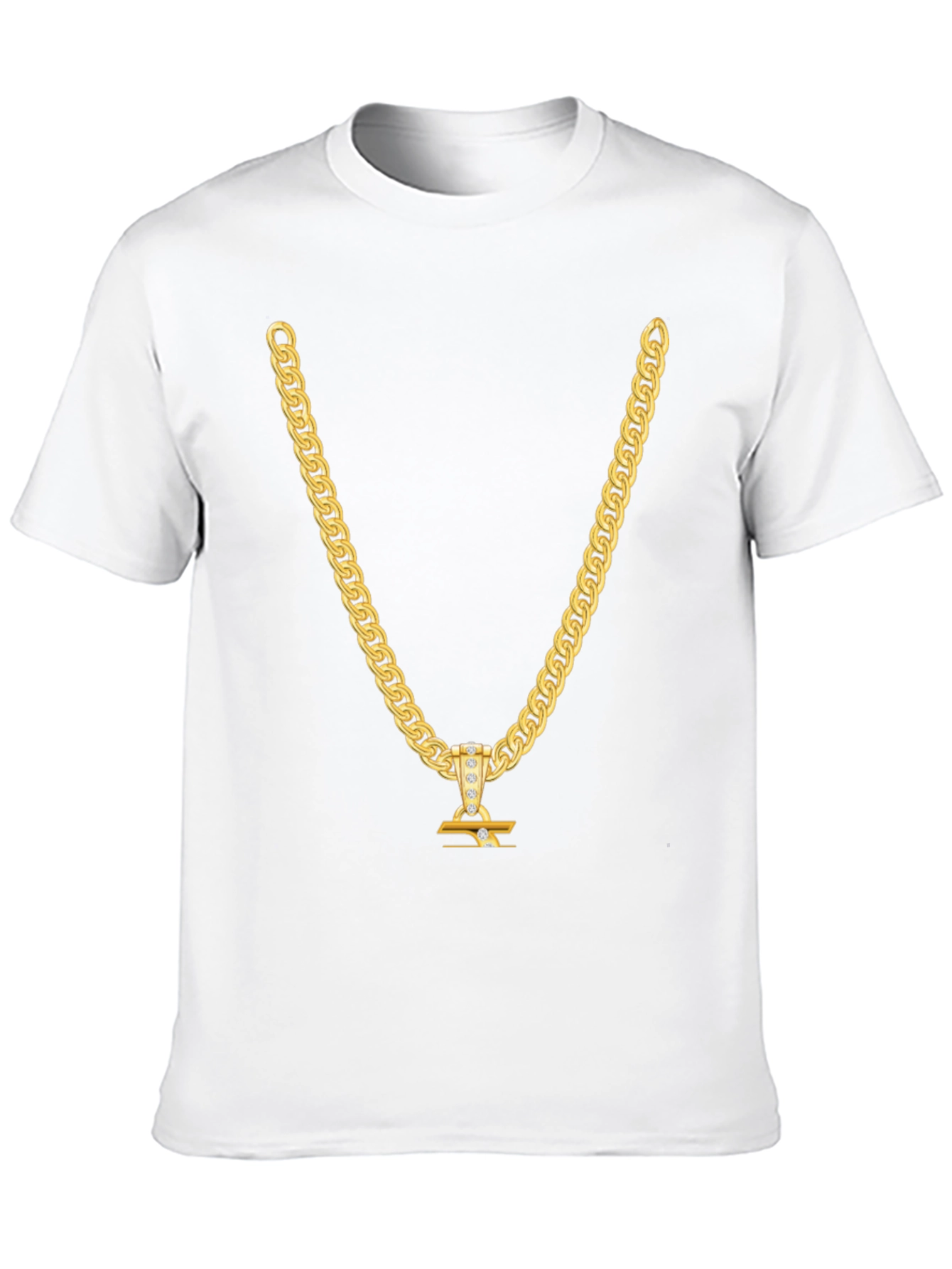 Black Gold Chain T-Shirt - Statement Piece view 10