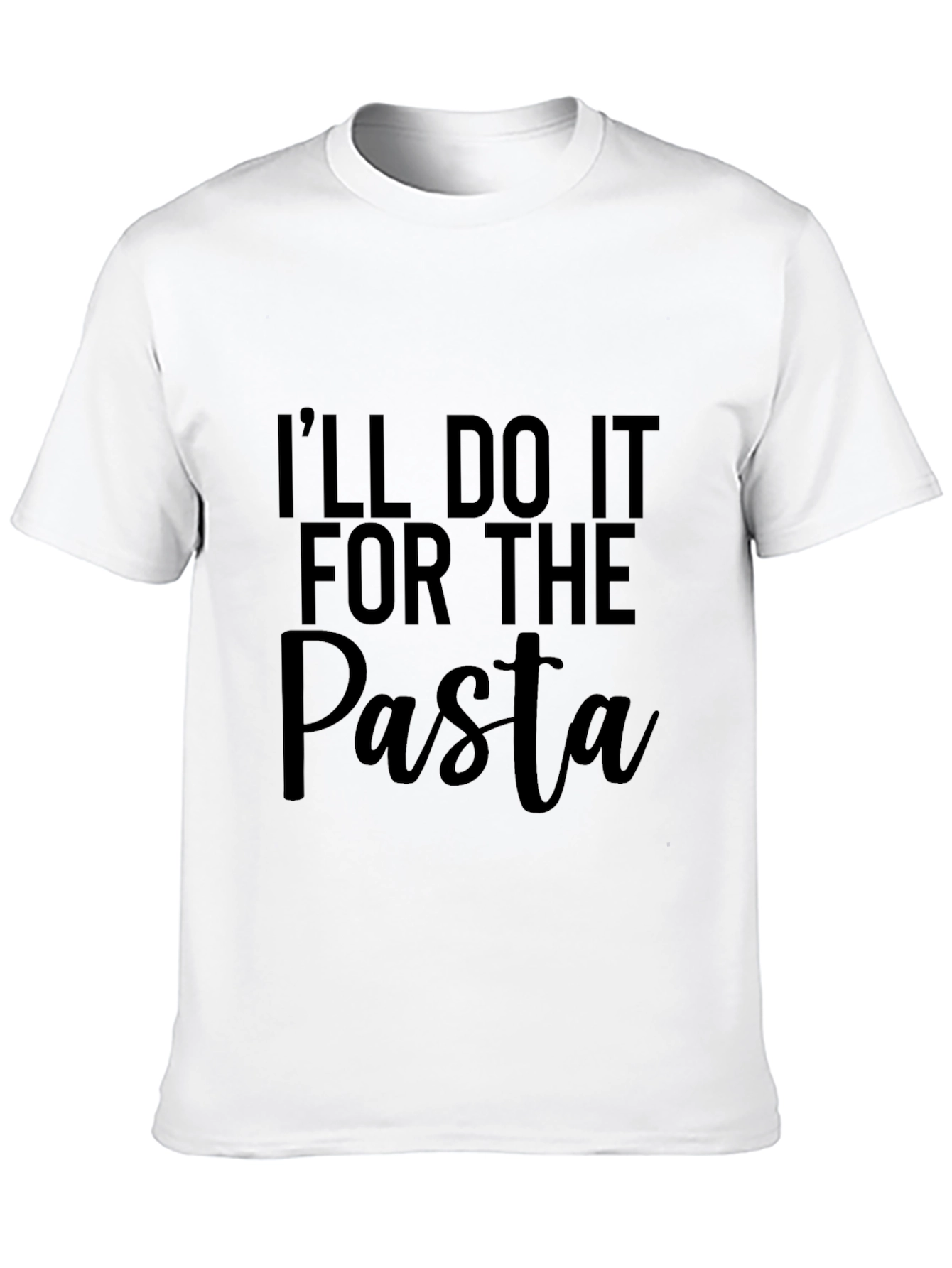 Black I'll Do It for the Pasta T-Shirt, Funny Foodie Tee view 10