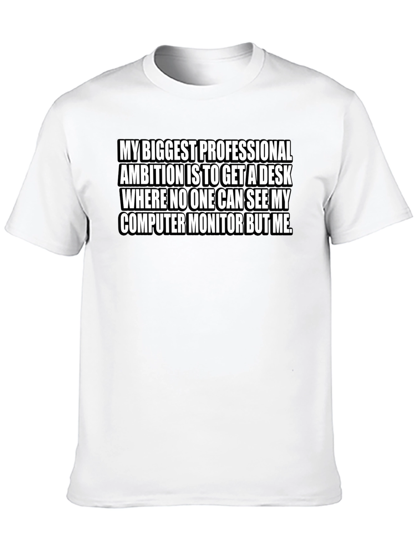 Black Funny Desk Ambition T-Shirt view 10