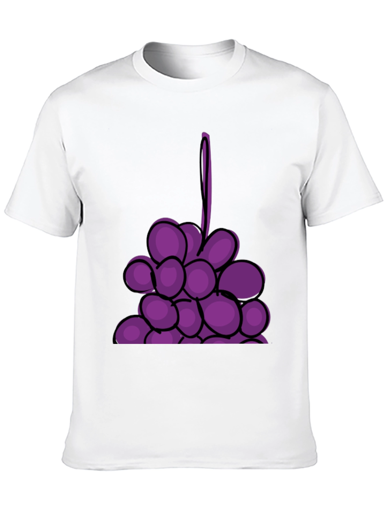 Black Grape Graphic Black T-Shirt - Fruit Lover's Tee view 10