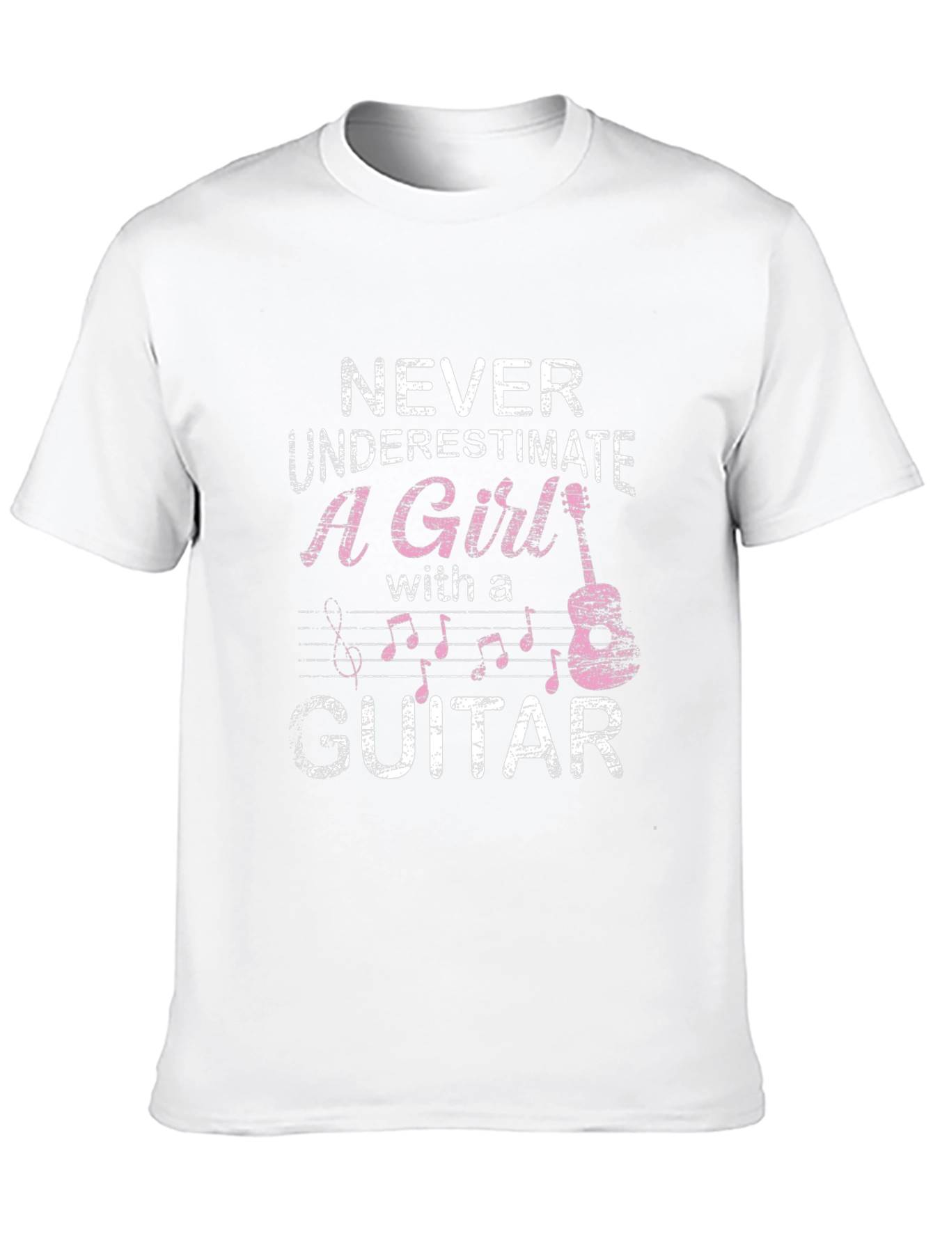 Black Never Underestimate a Girl with a Guitar T-Shirt view 10