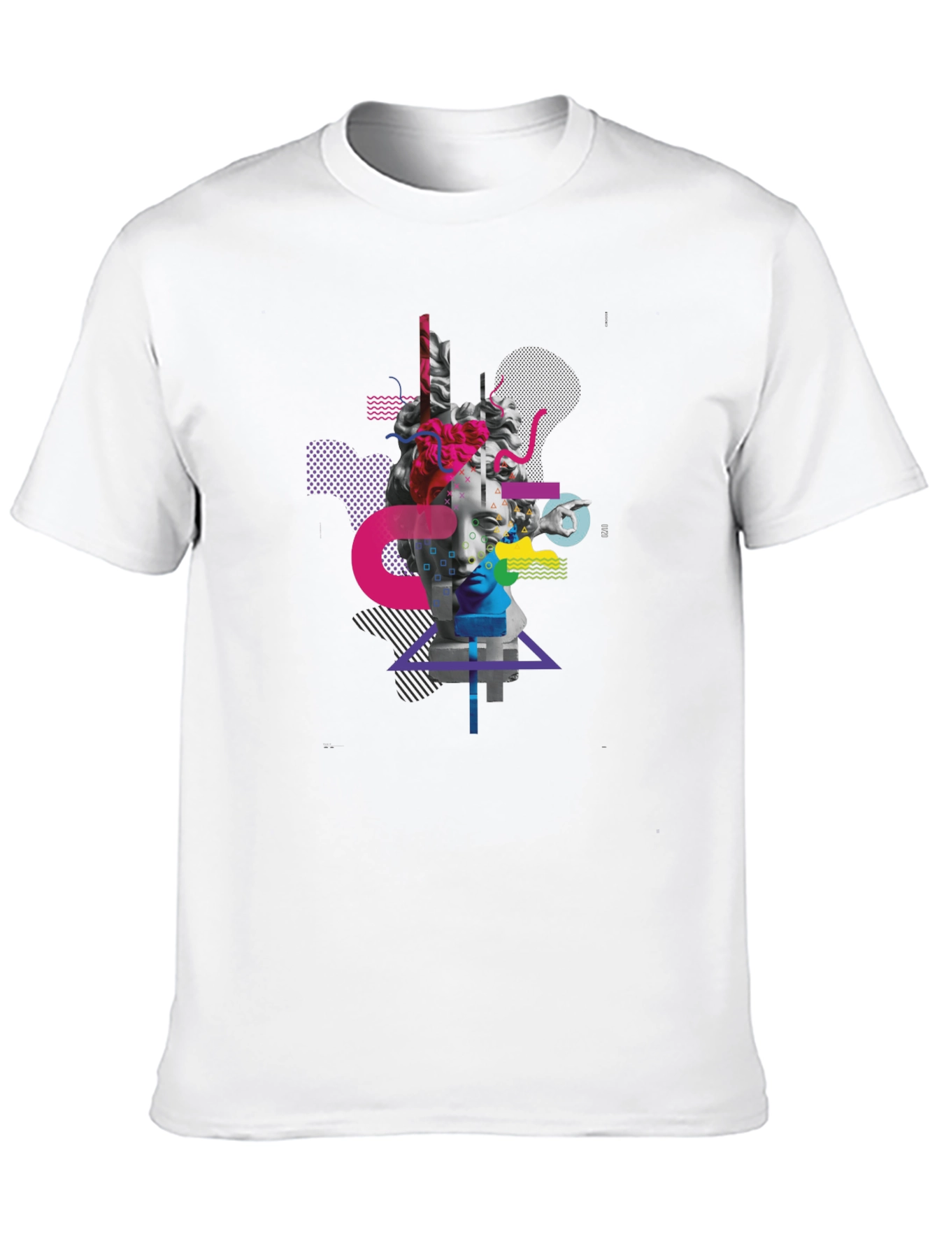 Black Abstract Statue Graphic Tee - Modern Art Shirt view 10