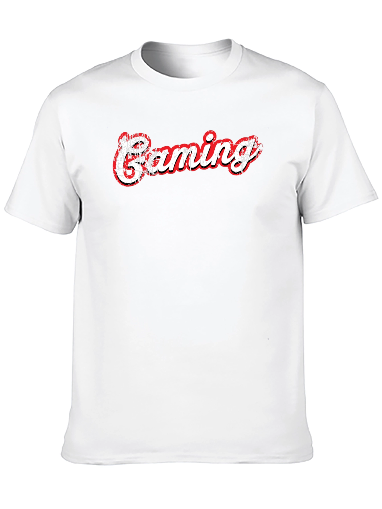 Black Gaming T-Shirt - Black Cotton Graphic Tee view 10
