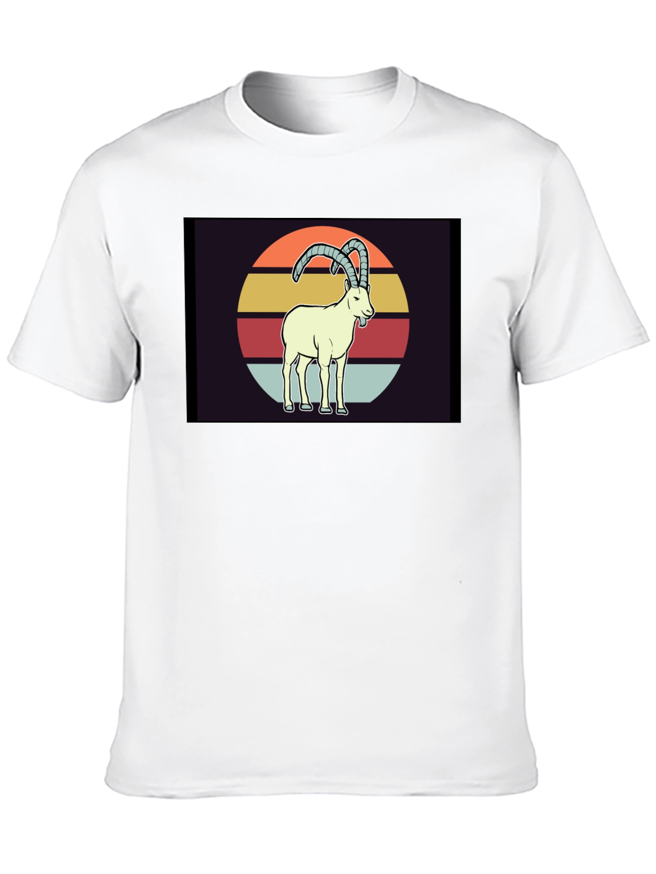 Black Retro Ibex T-Shirt - Vintage Style Goat Tee view 10