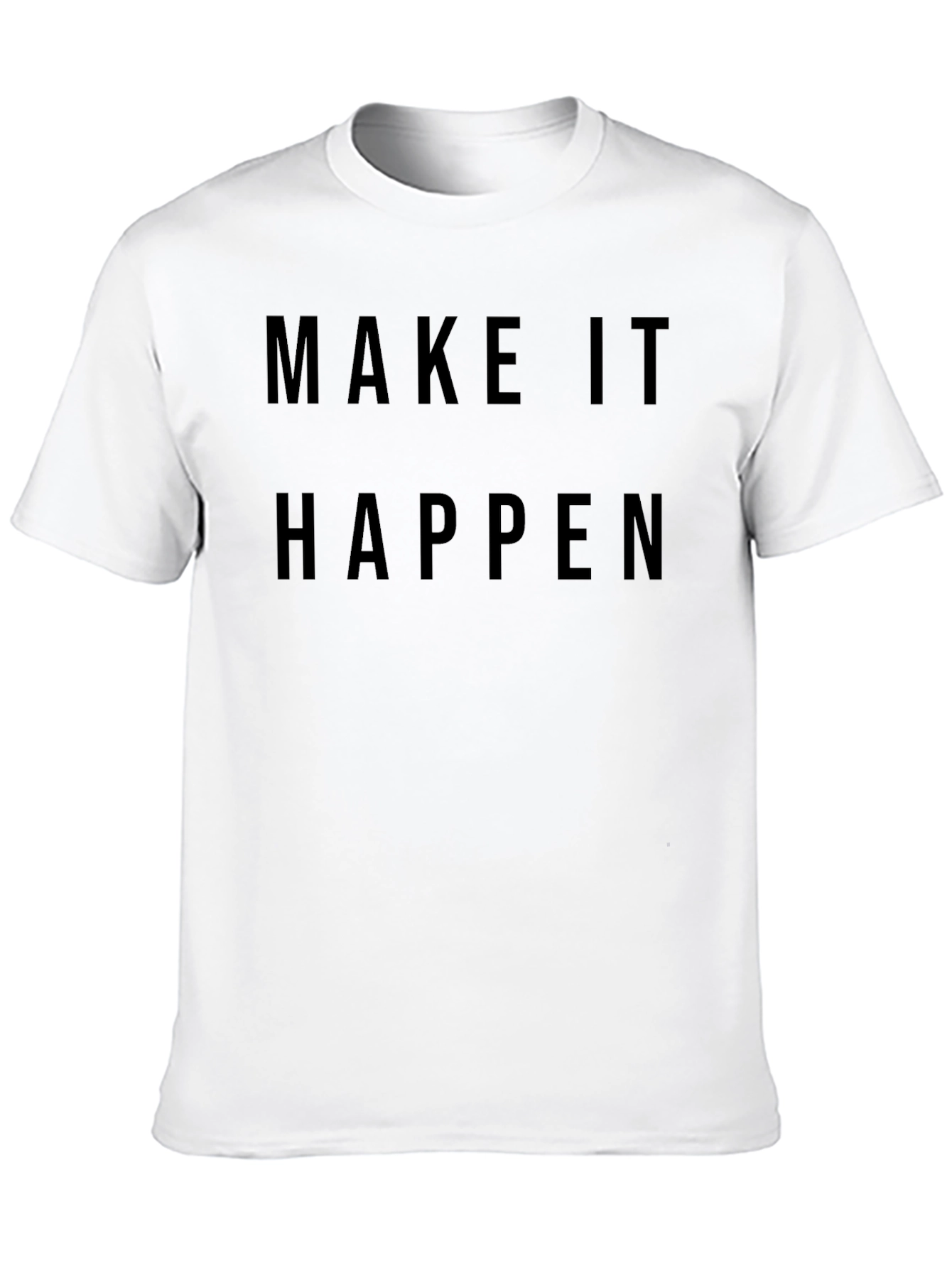 Black Make it Happen Motivational Graphic Tee - Black view 10