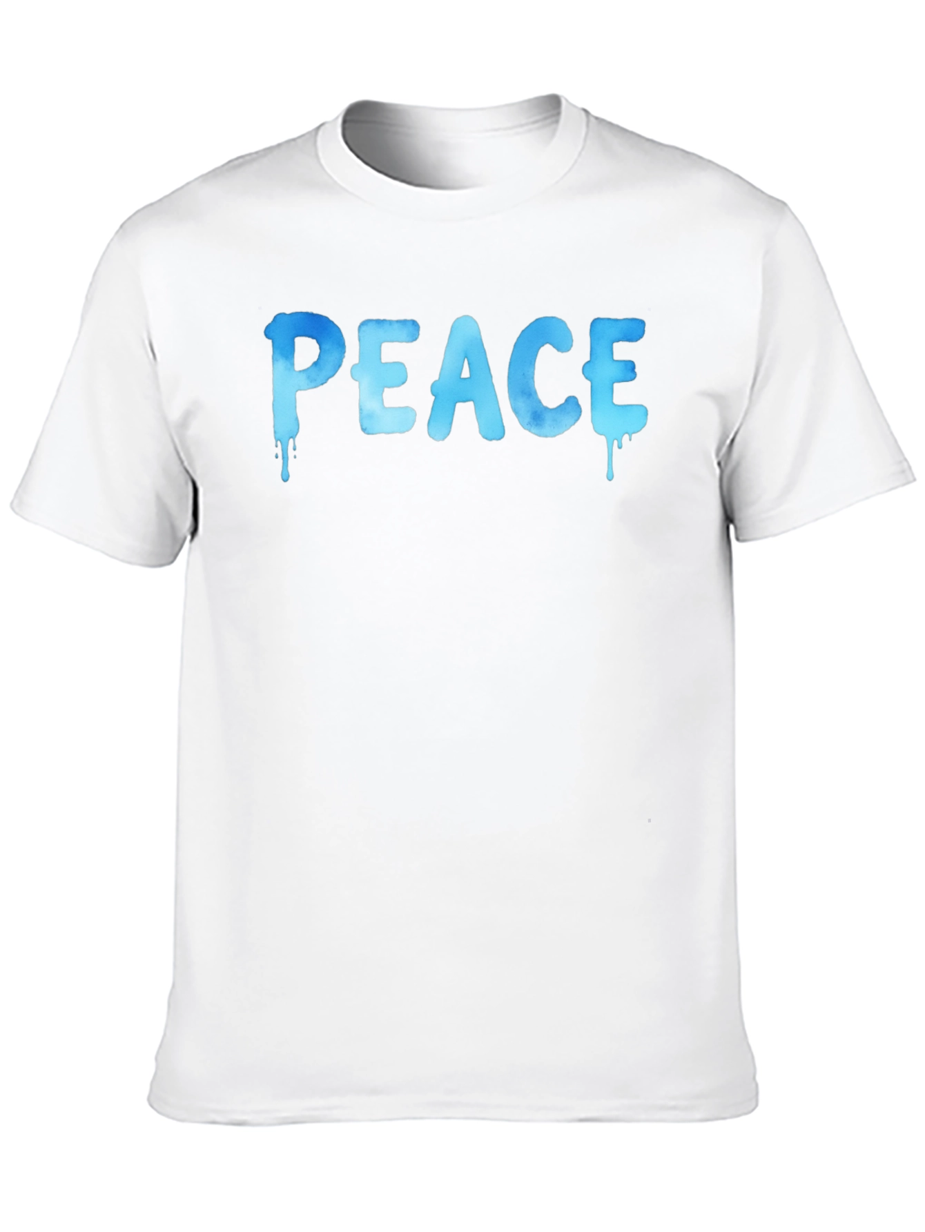 Black Peace Drip Graphic T-Shirt - Cool Casual Tee view 10