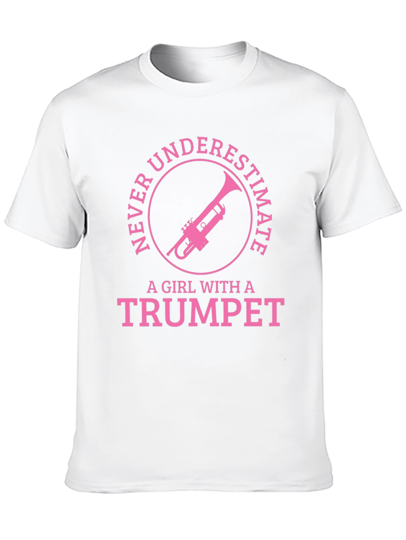 Black Trumpet Girl T-Shirt - Musician Gift view 10