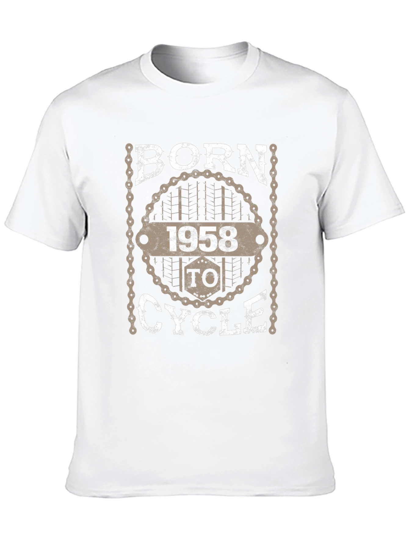 Black Born To Cycle 1958 Graphic Tee view 10