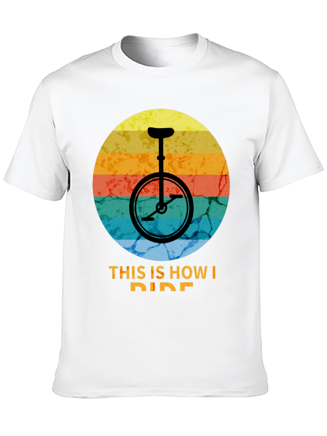 Black Retro Unicycle T-Shirt - This Is How I Ride view 10
