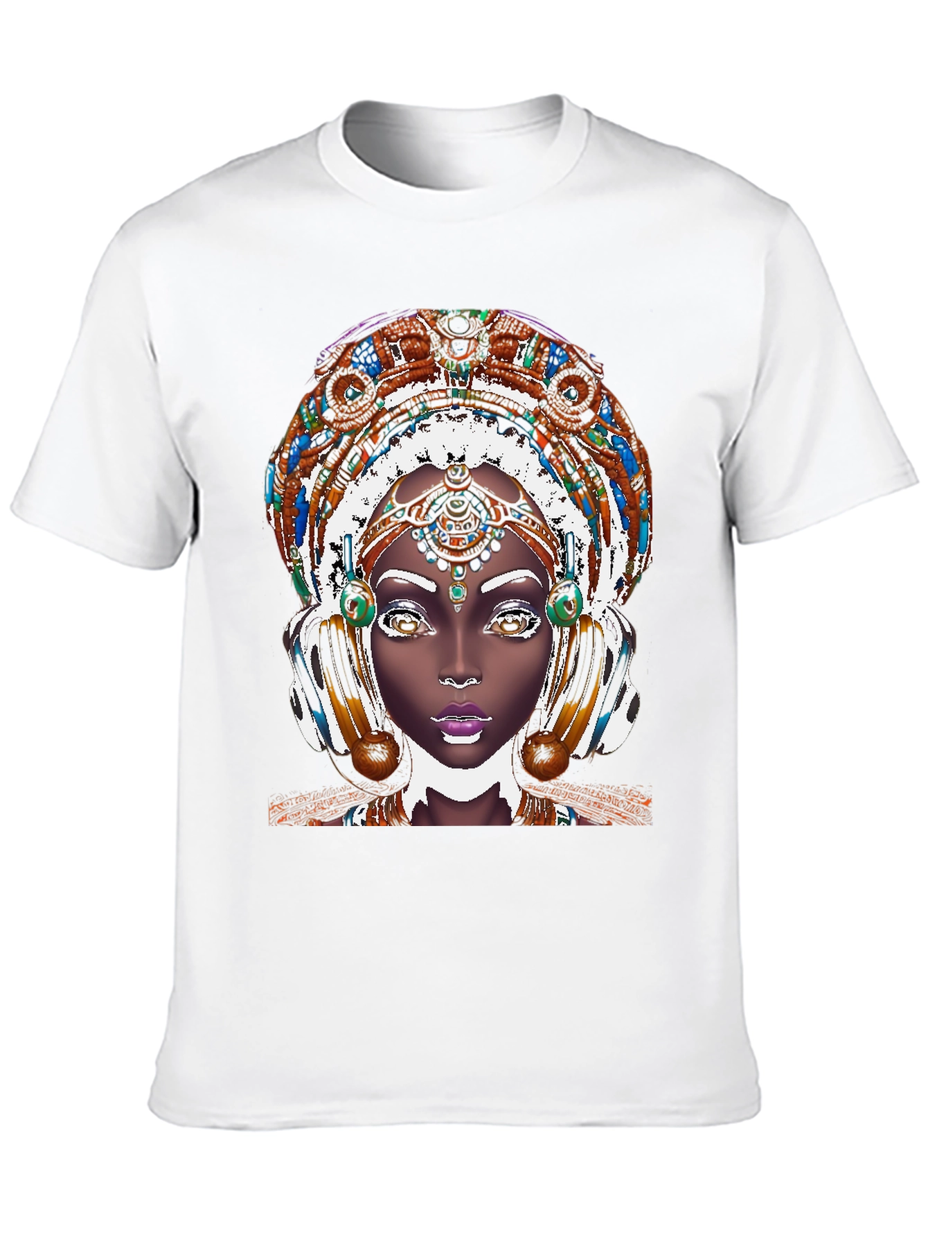 Black Ethnic Queen T-Shirt - Unique Graphic Tee view 10