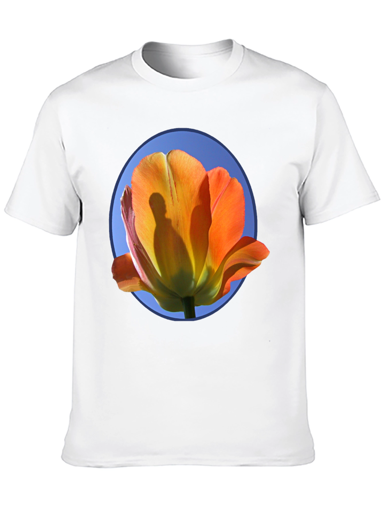 Black Floral Graphic Tee - Artistic Tulip Design view 10