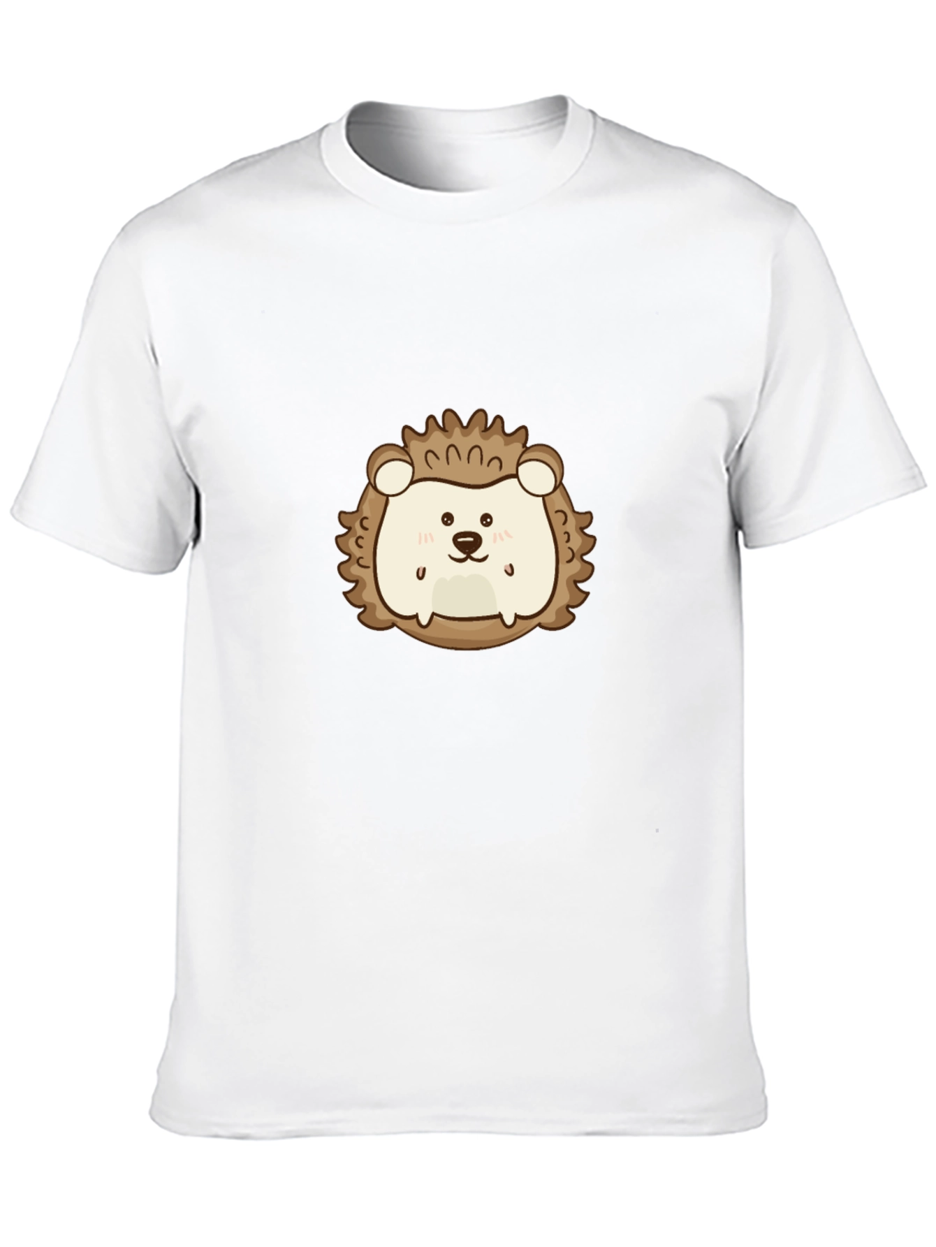 Black Cute Hedgehog Graphic Tee - Black Cotton Comfort view 10