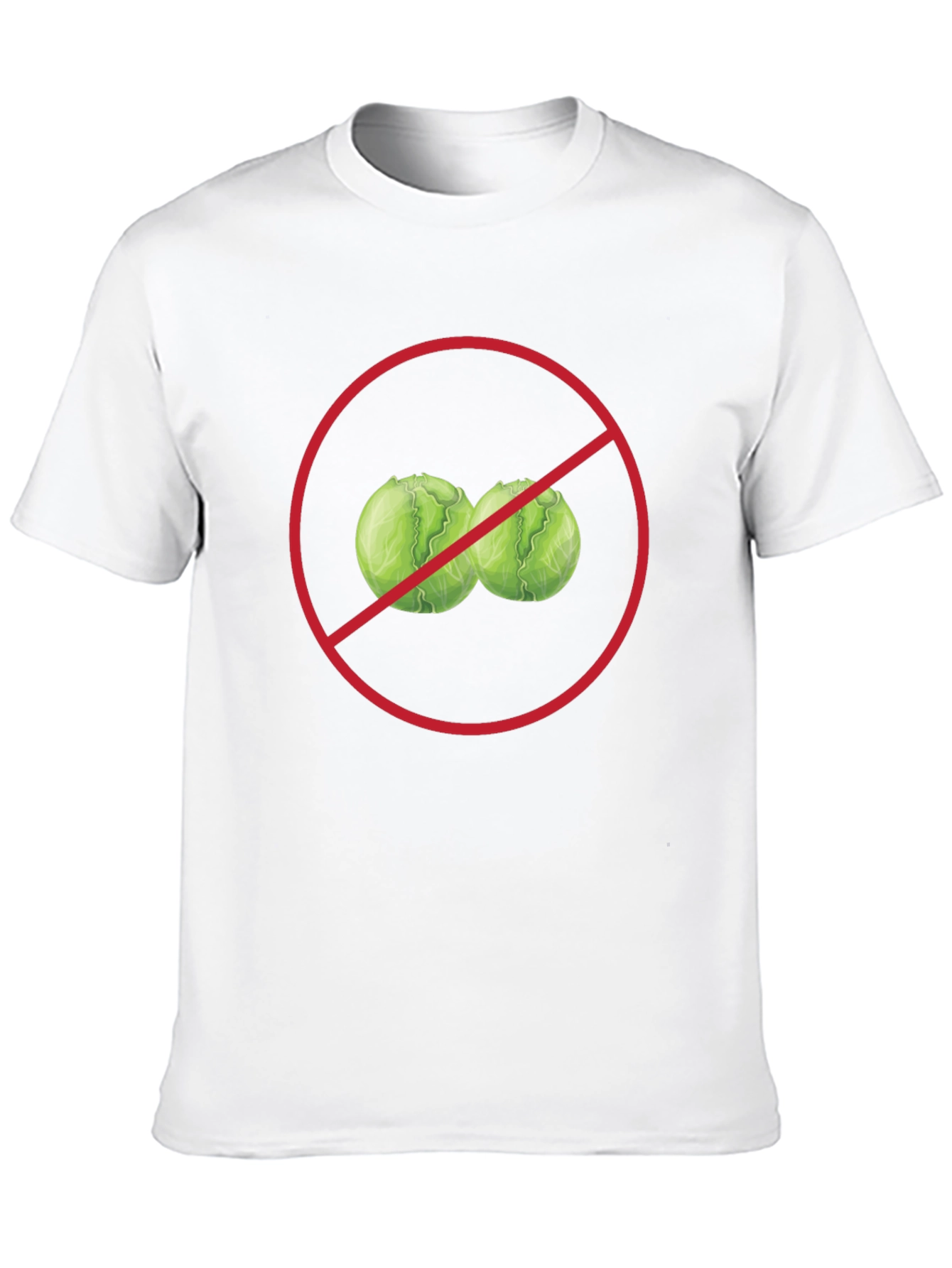 Black No Cabbage Funny Graphic T-Shirt view 10