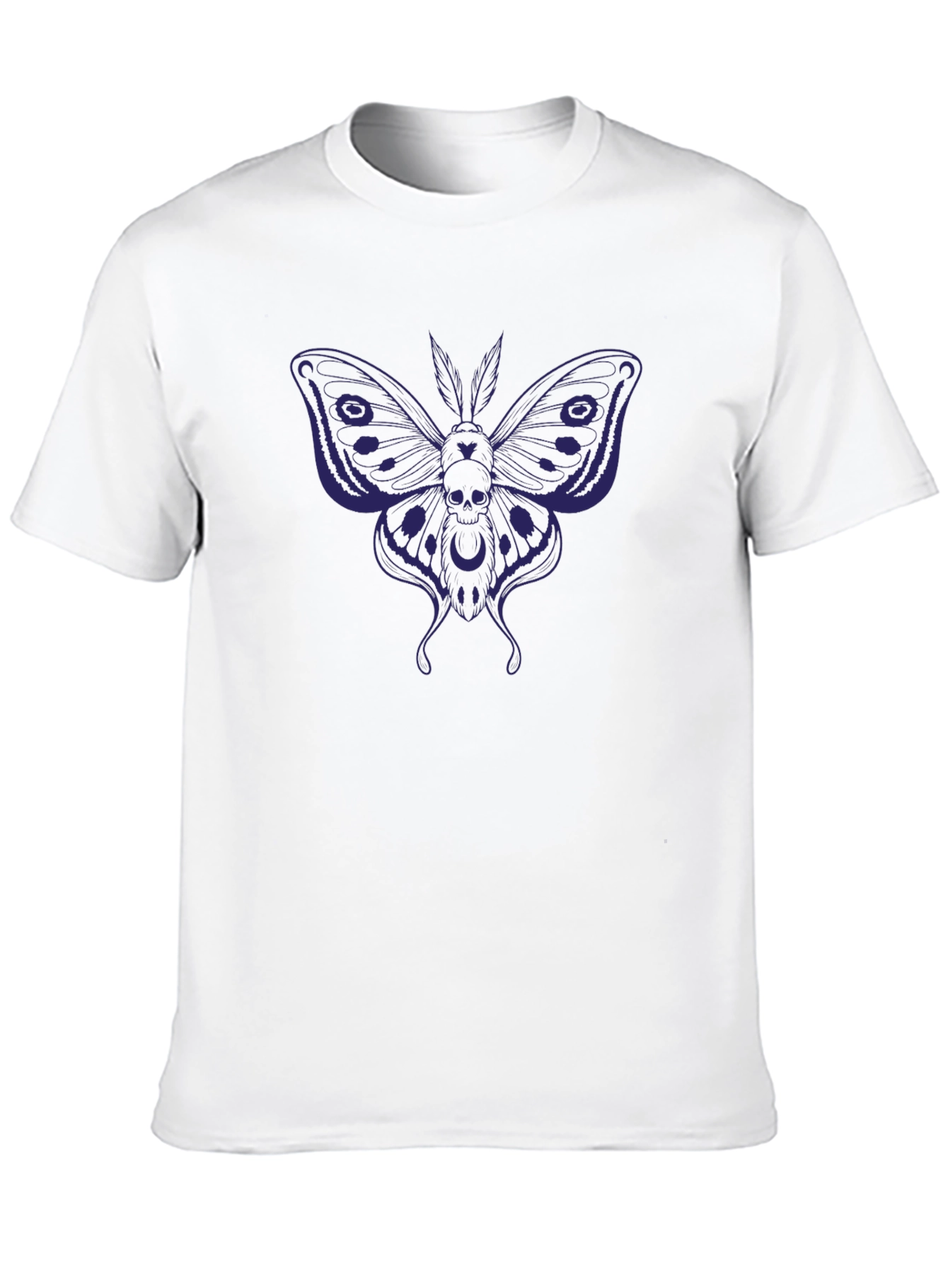 Black Skull Moth Graphic T-Shirt - Dark Gothic Style view 10