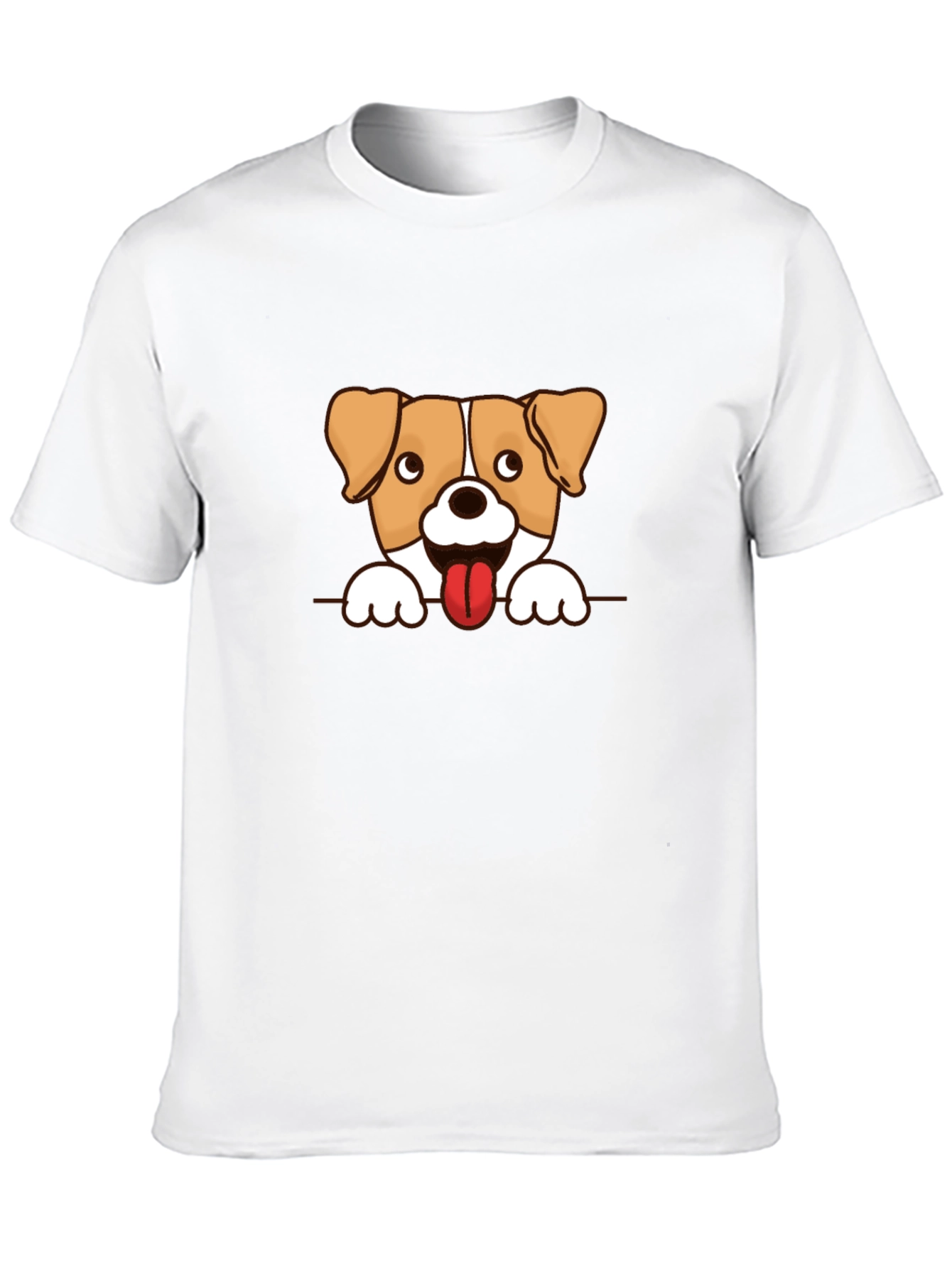 Black Cute Dog Graphic Tee - Black Short Sleeve T-Shirt view 10