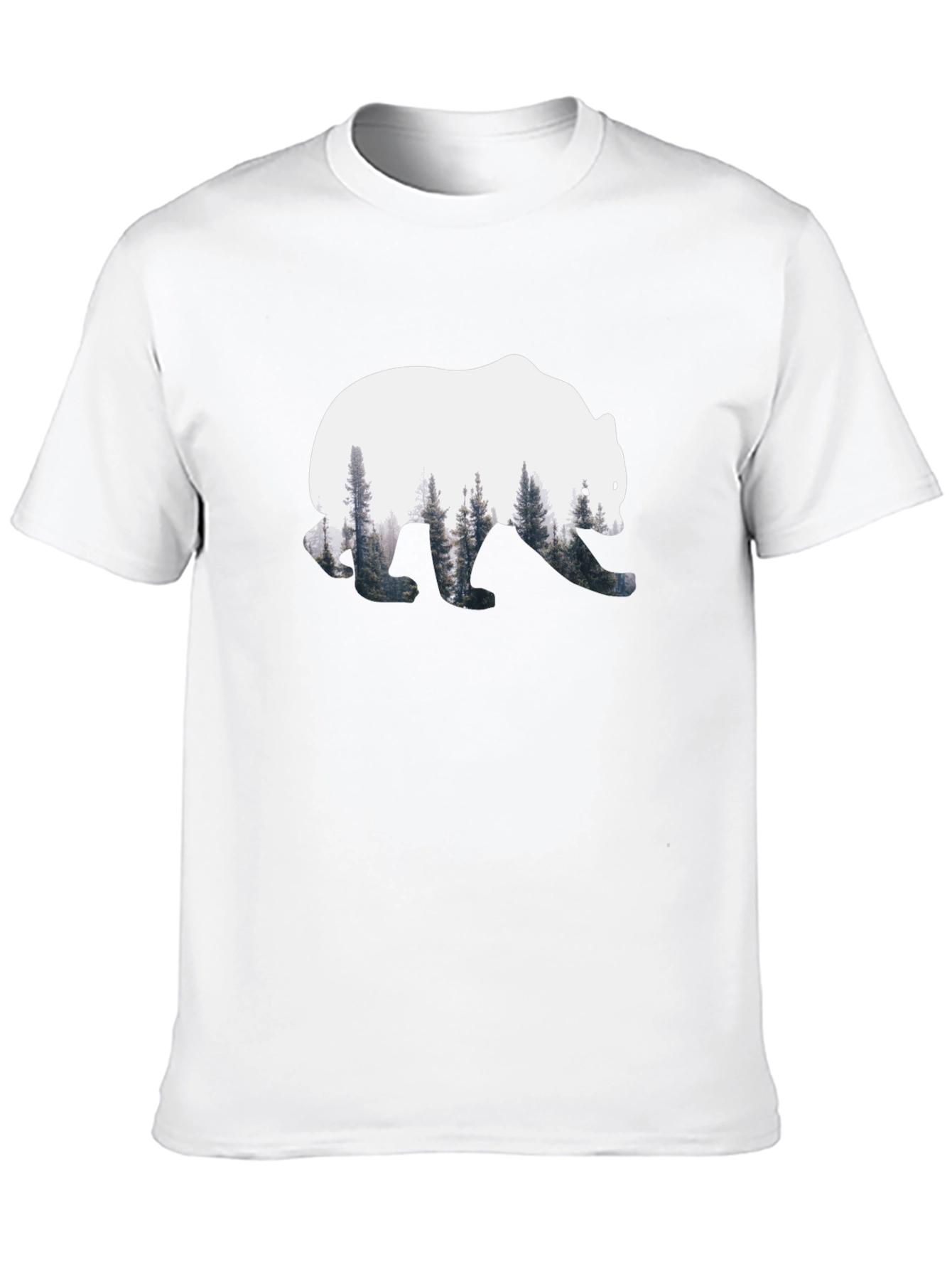 Black Bear Forest Graphic Black T-Shirt view 10