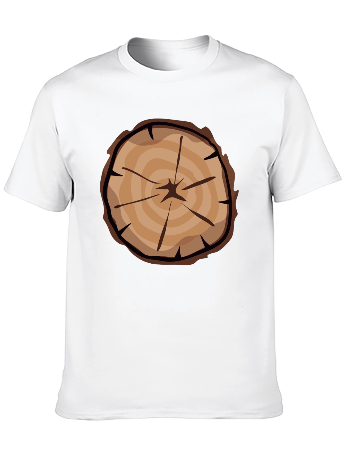 Black Tree Ring Graphic Tee - Black Casual T-Shirt view 10
