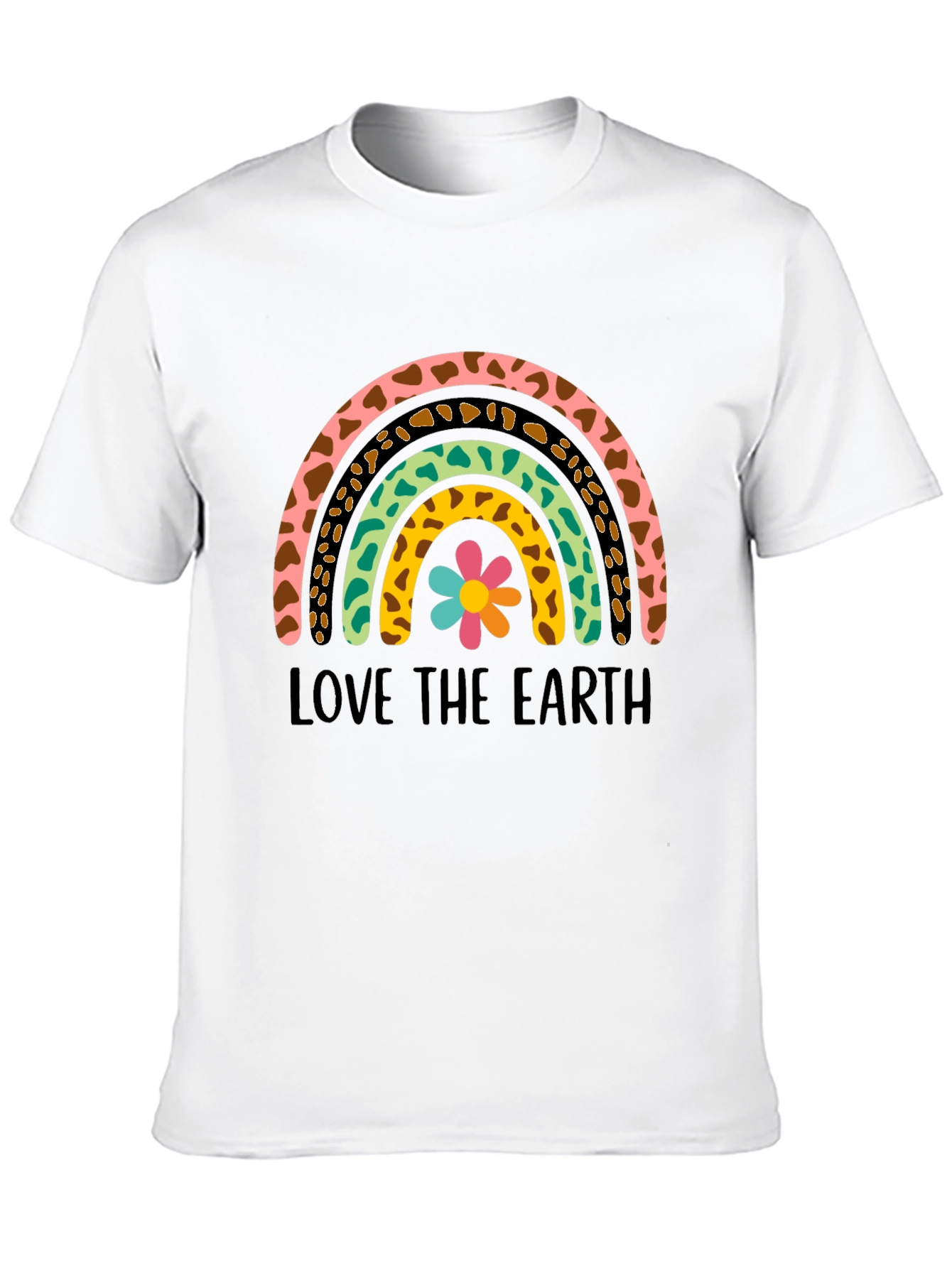 Black Love the Earth Rainbow Graphic Tee - Unisex view 10